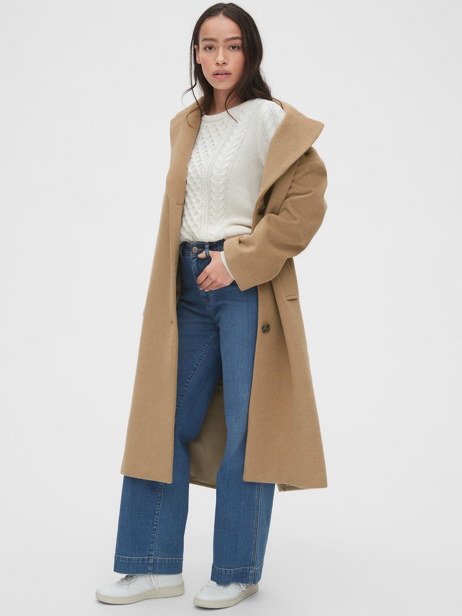 Gap Oversized Longline Wool-blend Coat in Camel Tan (Natural) - Lyst