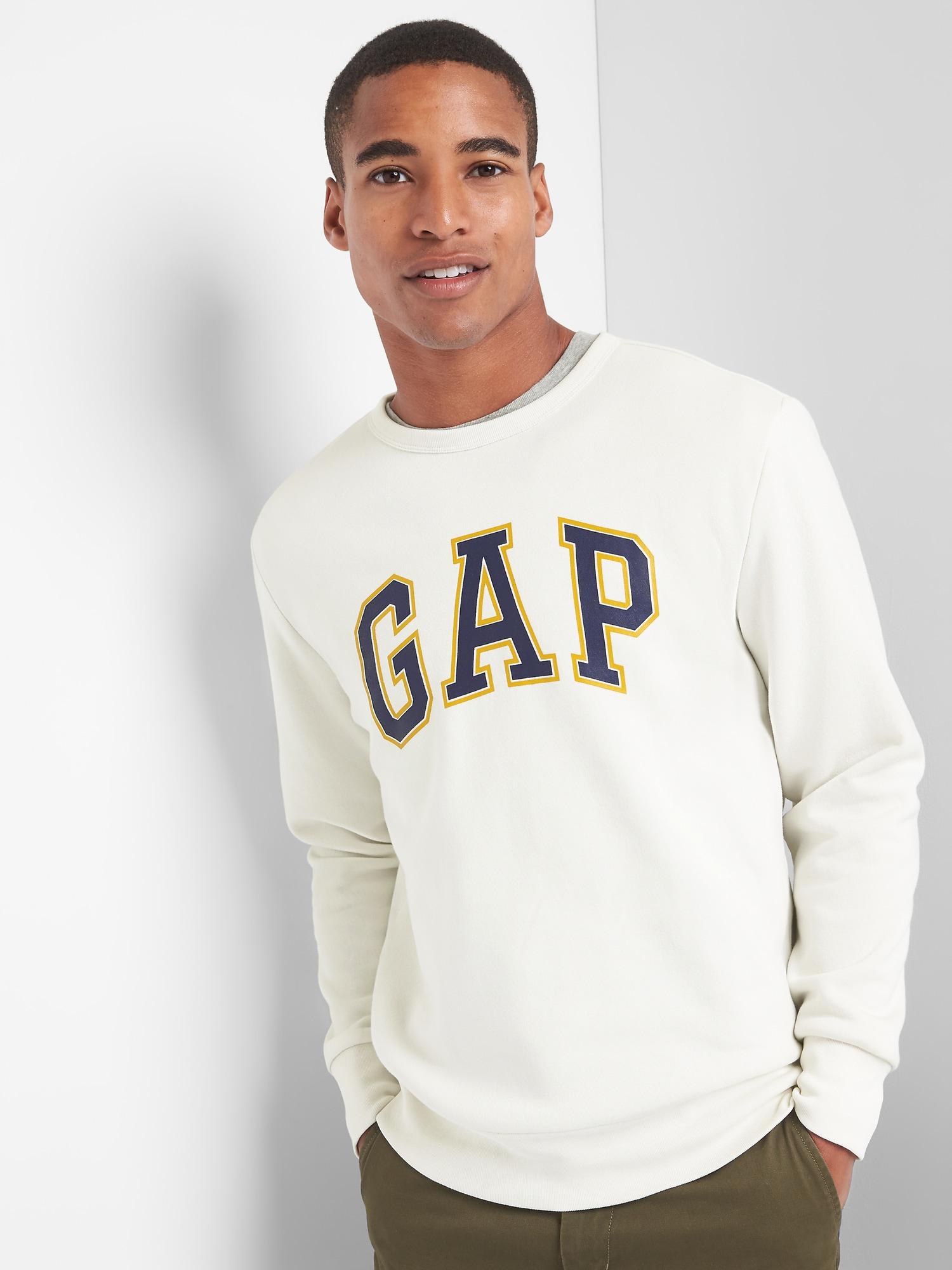 gap logo fleece crewneck sweatshirt