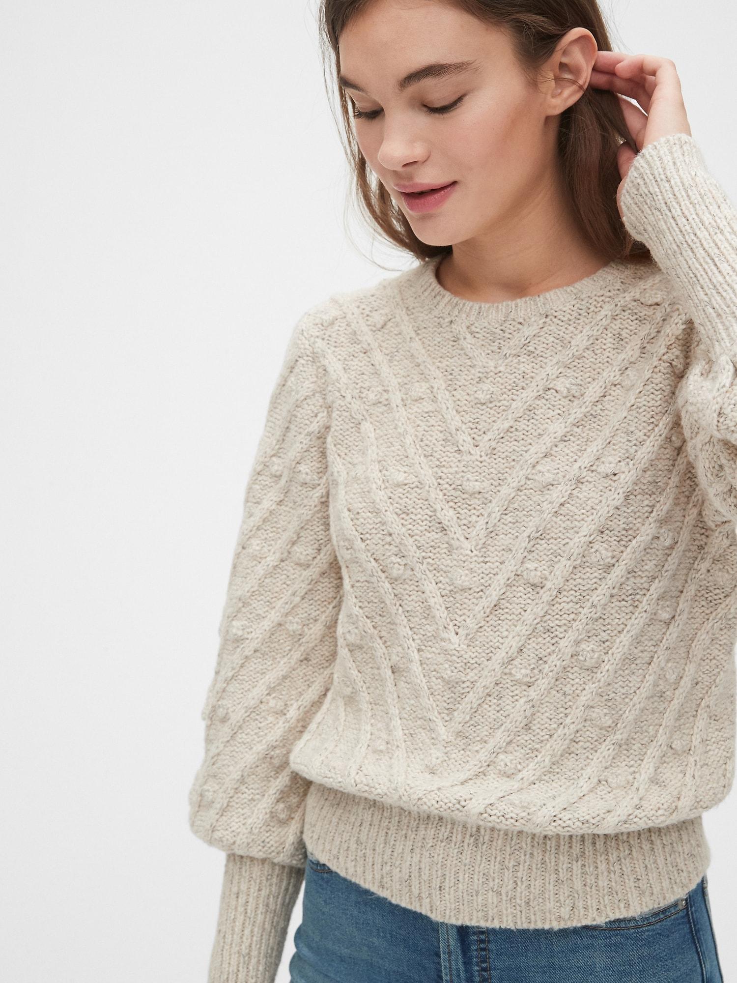 bobble stitch sweater