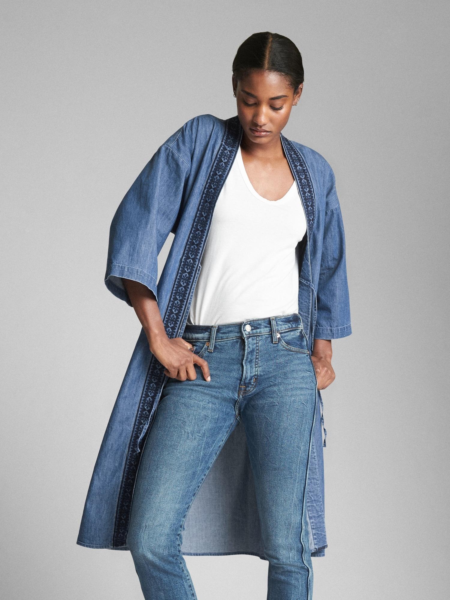 gap denim duster jacket