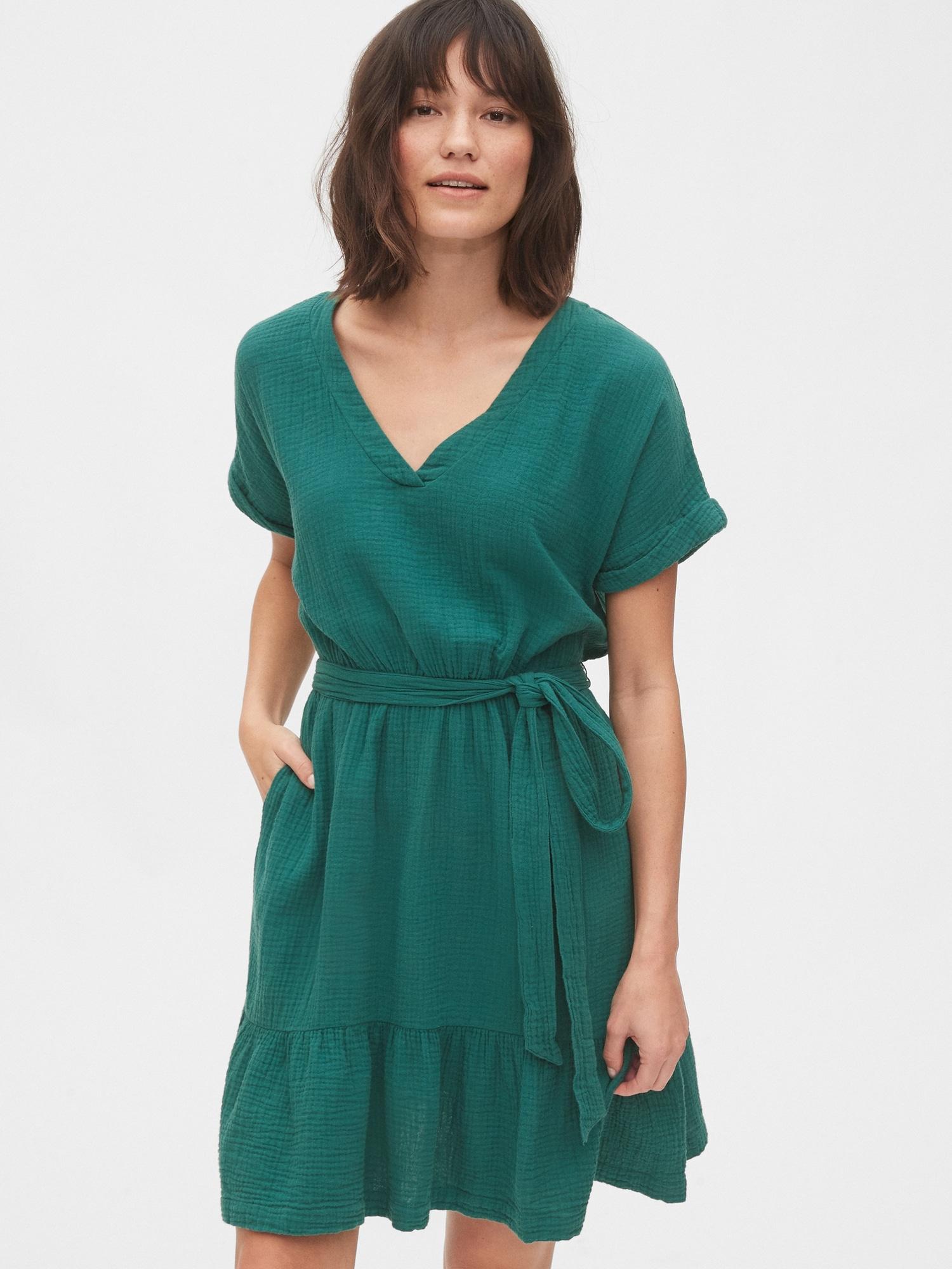 gap ruffle dress