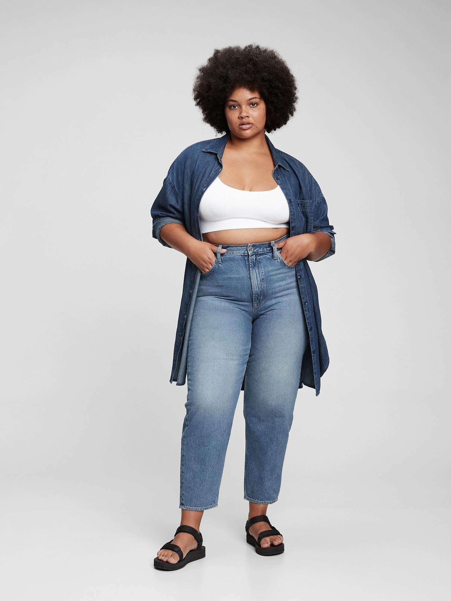 Gap Denim High Rise Barrel Jeans With 