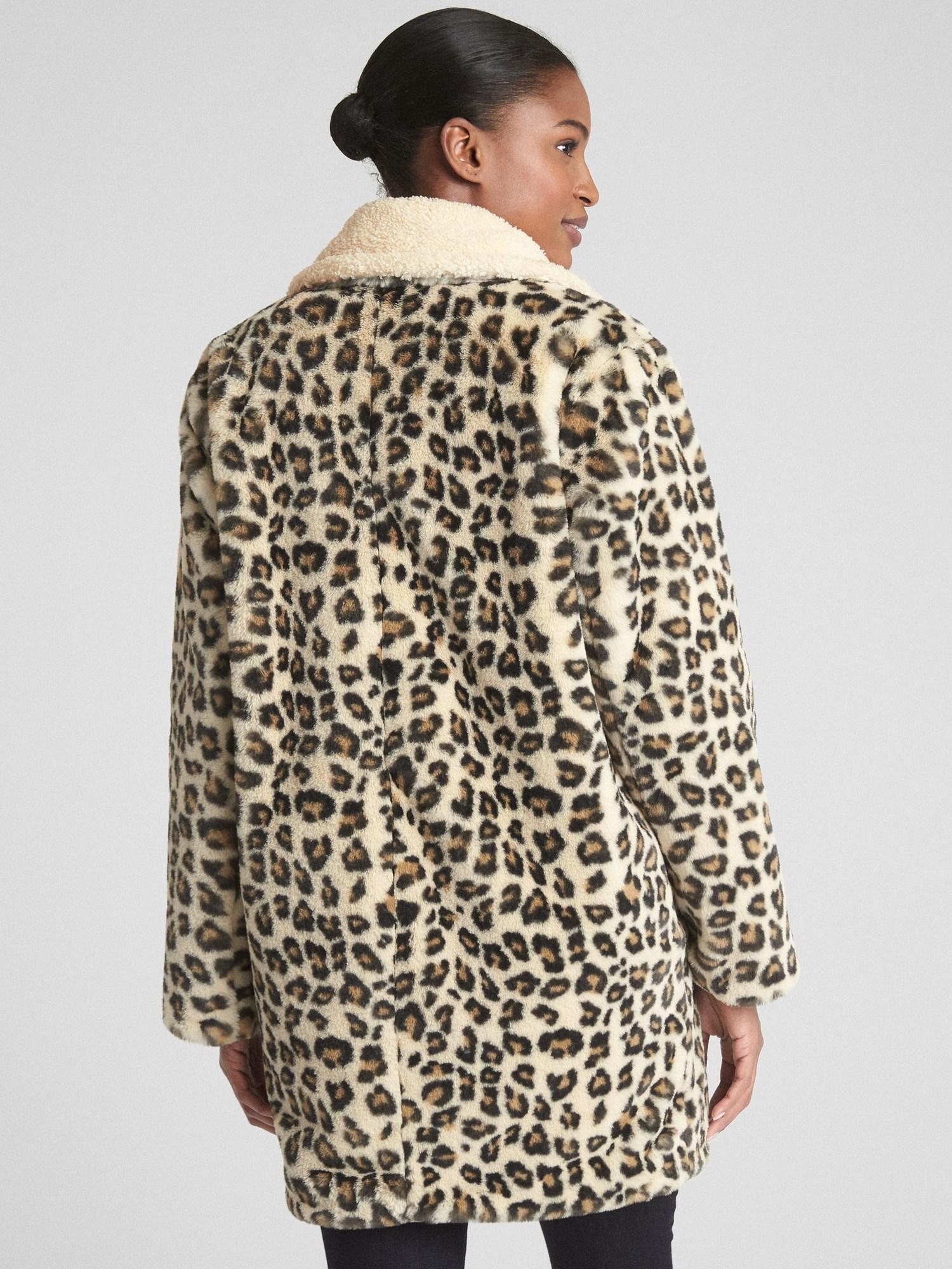 gap faux fur coat