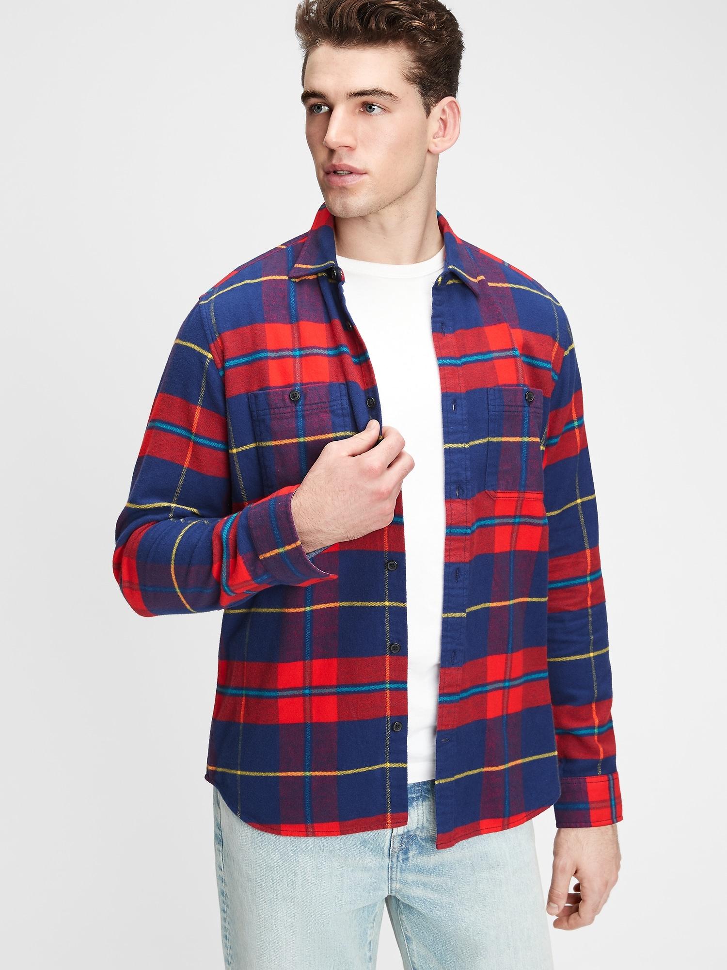 pocket flannel shirt in standard fit