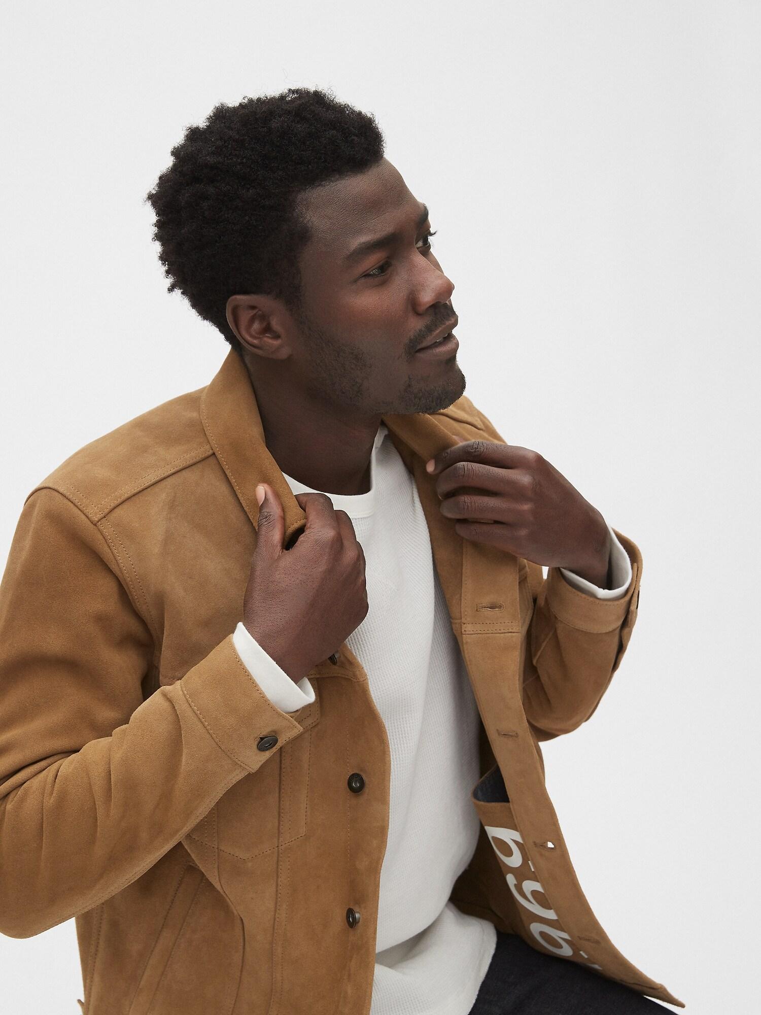 gap mens suede jacket