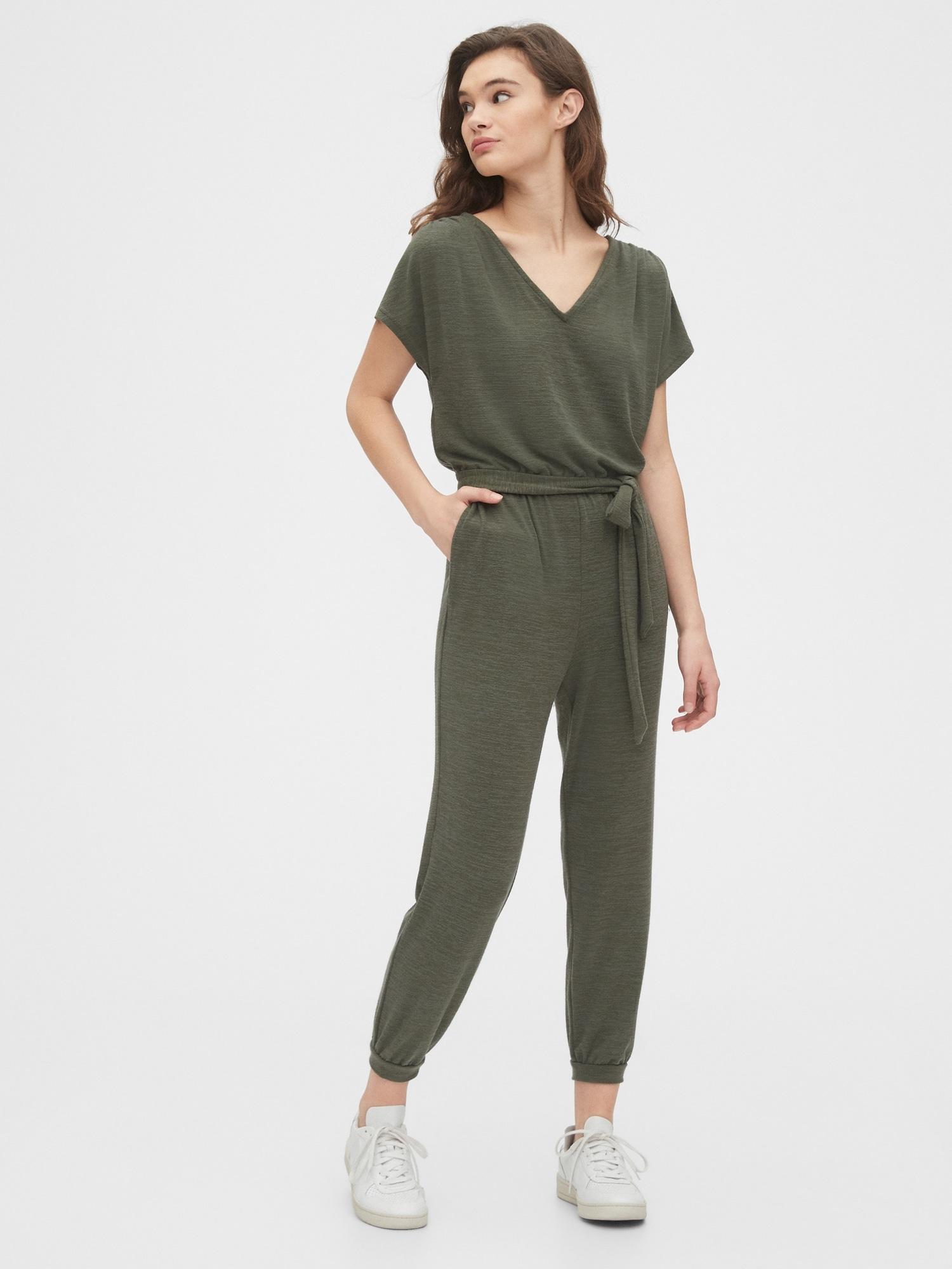 gap green jumpsuit