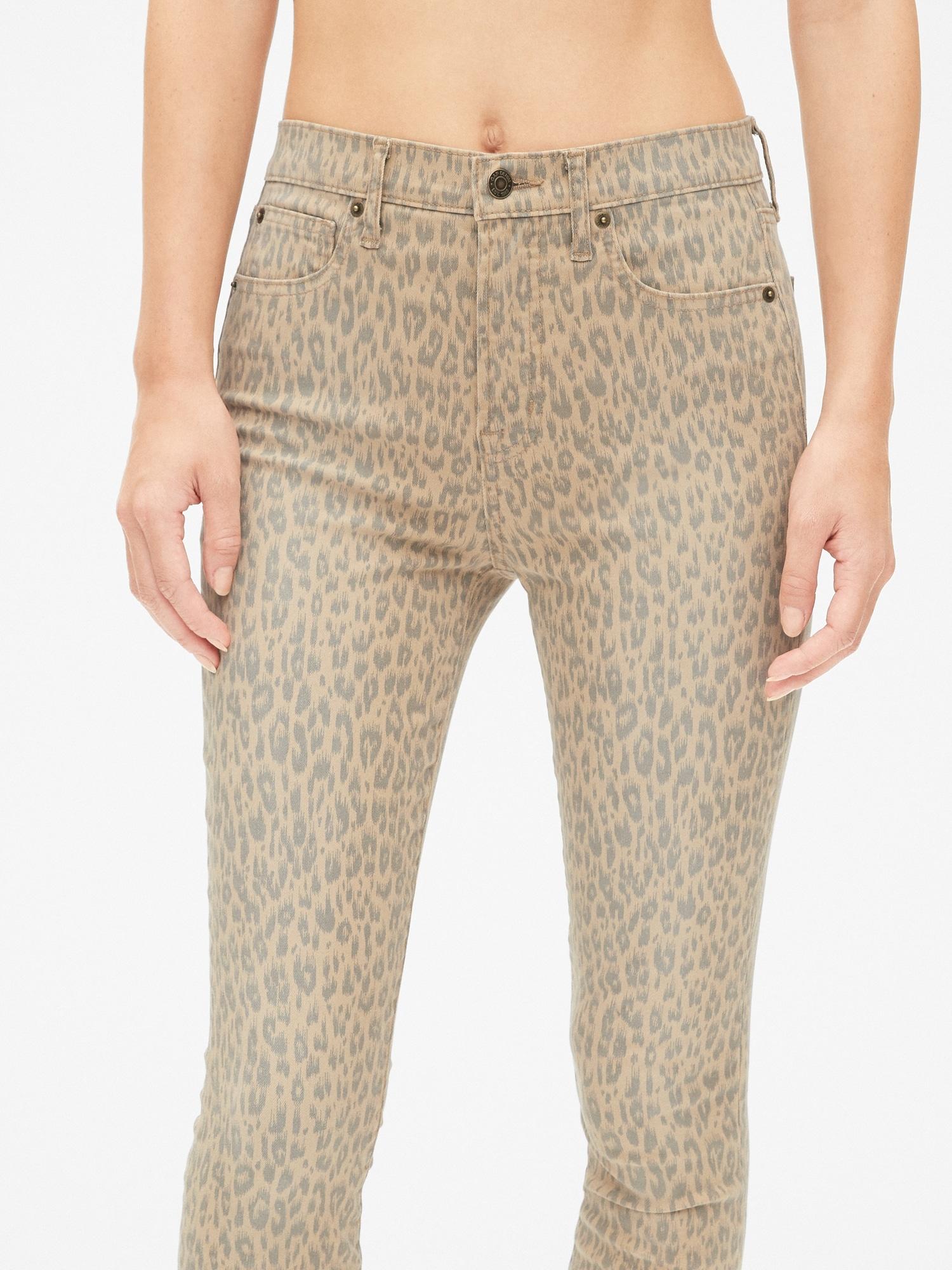 gap leopard jeans