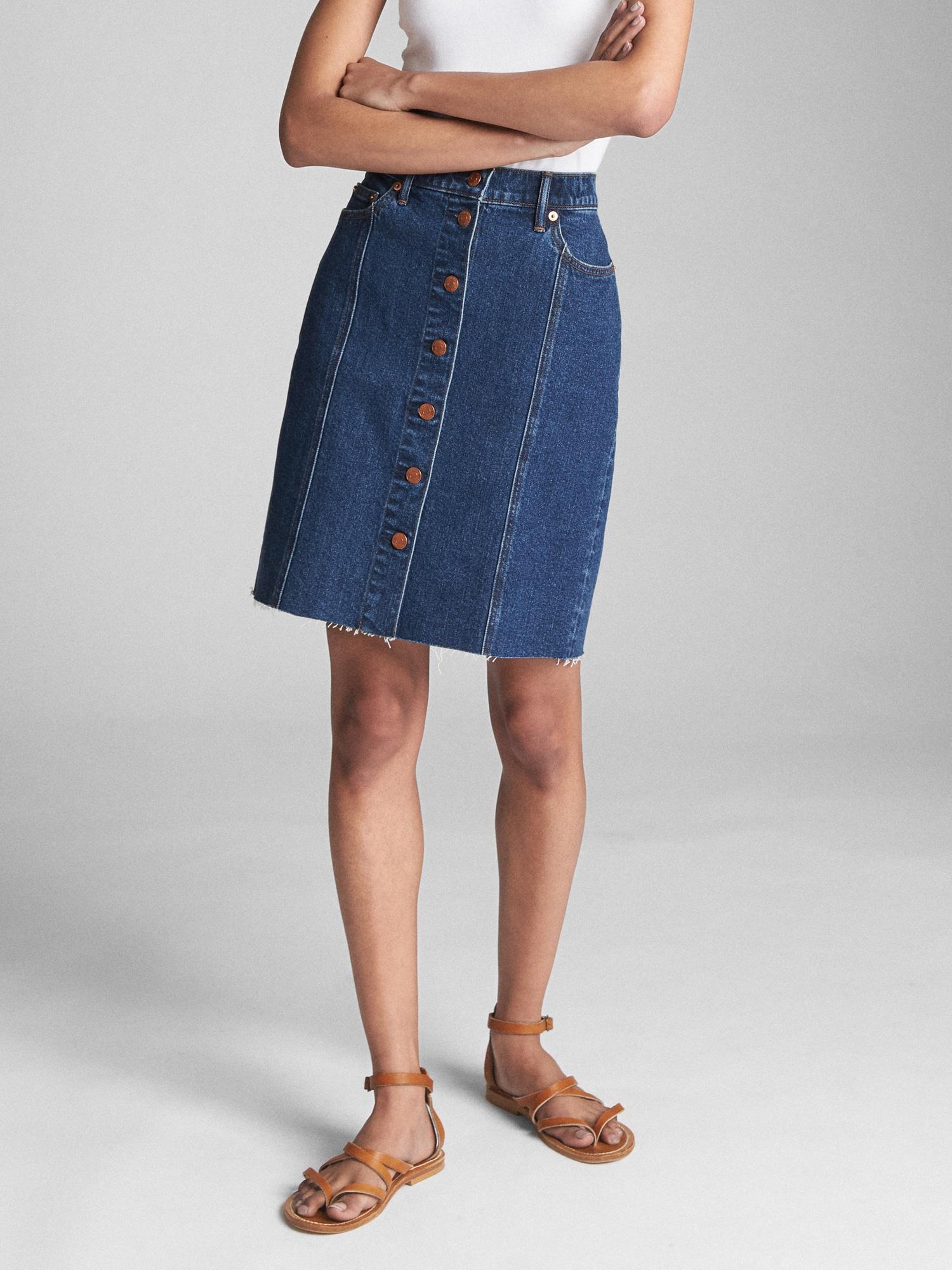 denim skirt gap