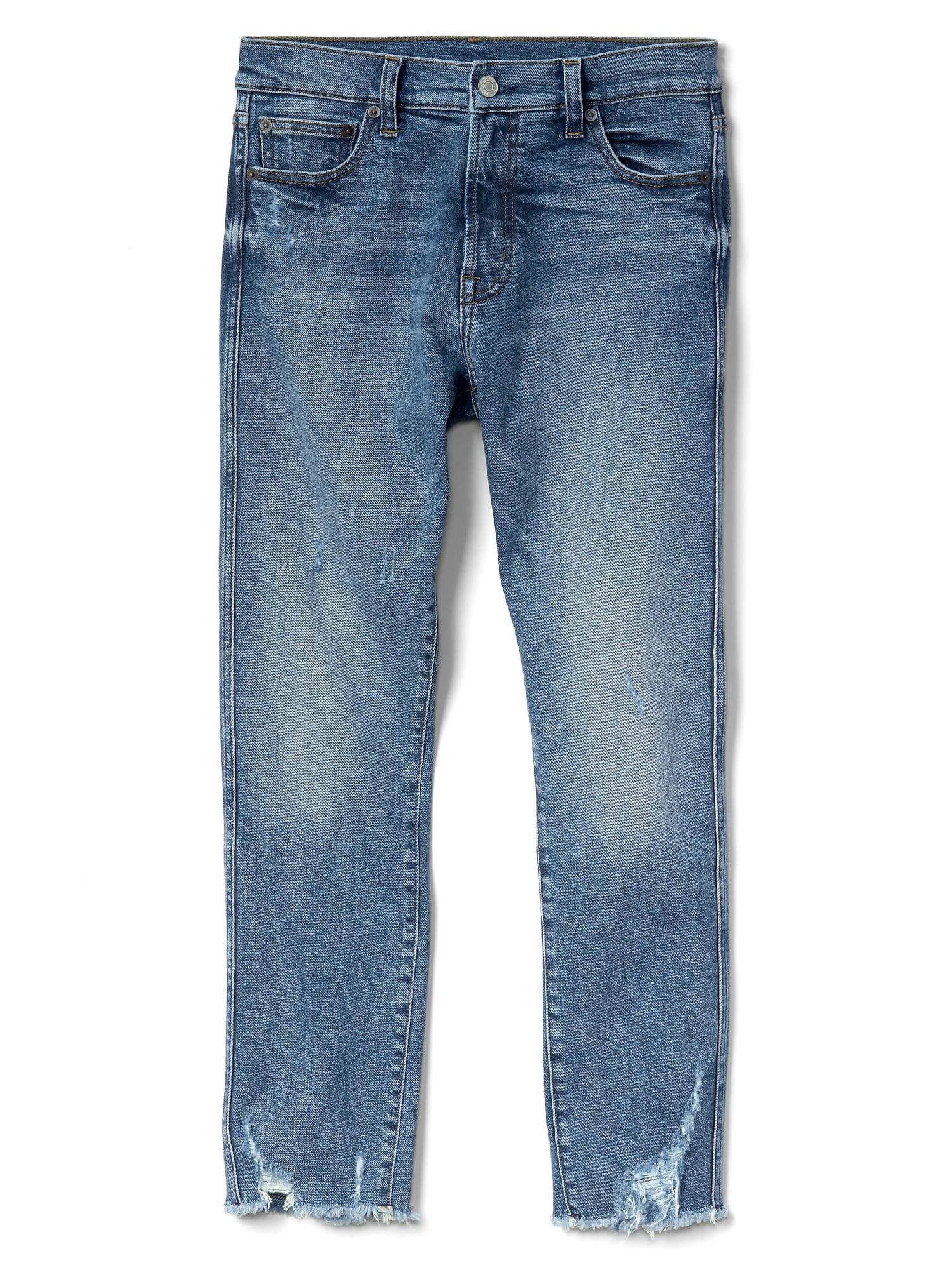 gap high rise slim straight jeans
