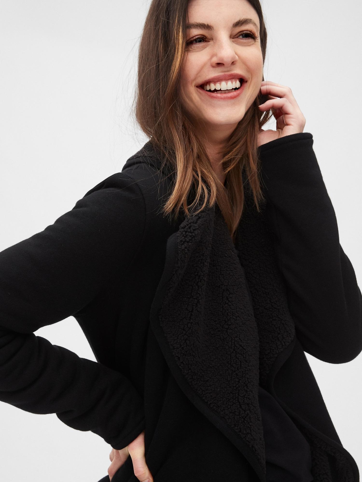 gap sherpa lined cardigan