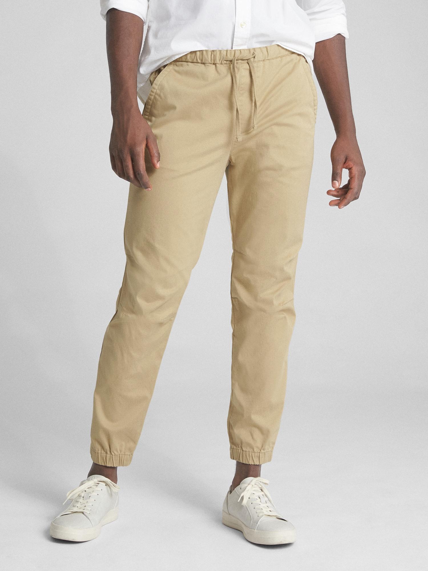 gap khaki joggers