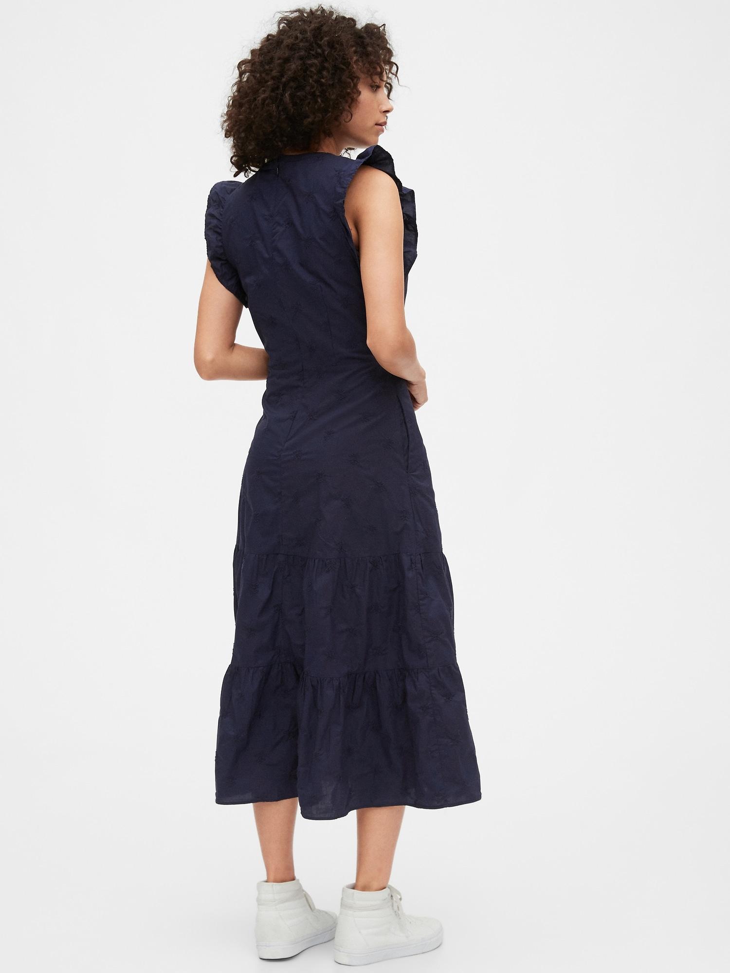 gap flutter sleeve midi dress