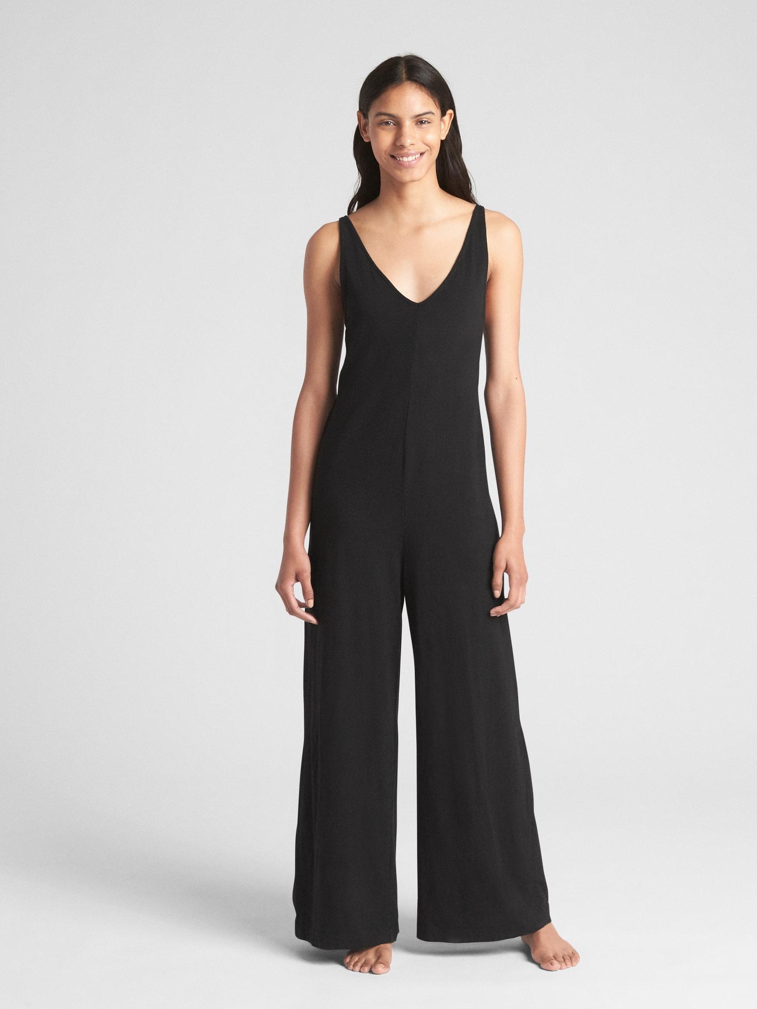 knit halter jumpsuit