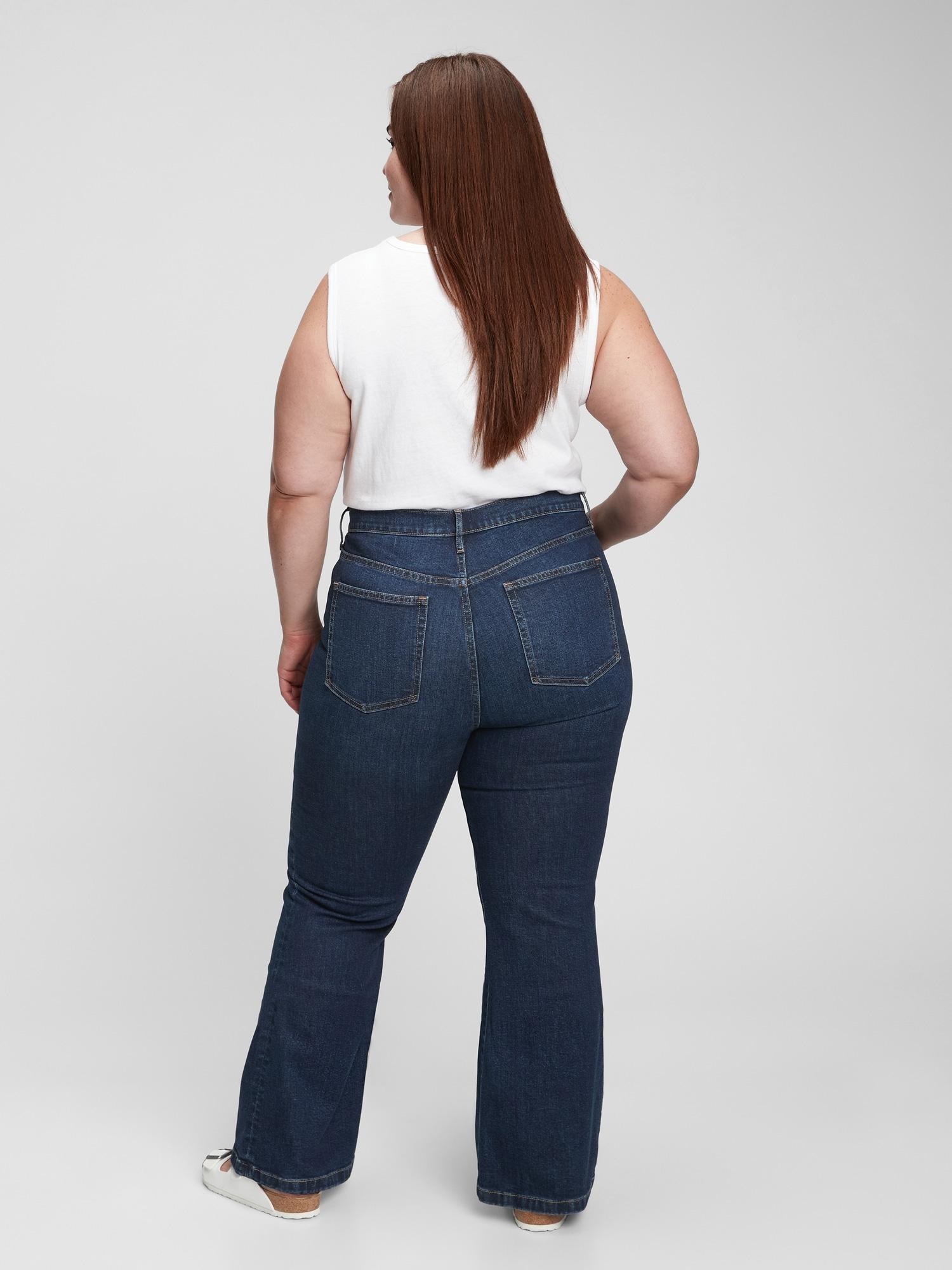 Gap Denim High Rise Flare Jeans in Dark 