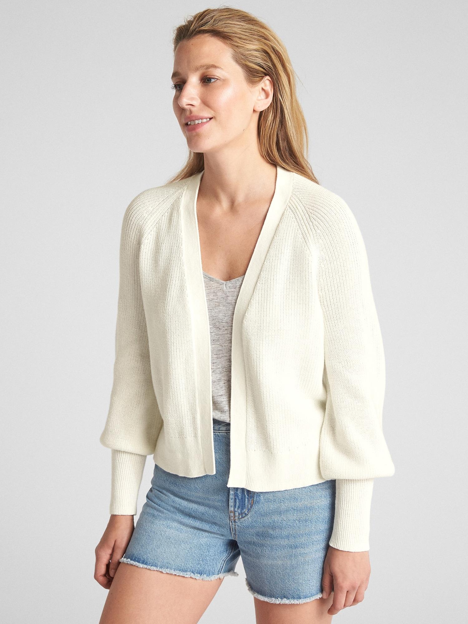 gap balloon sleeve cardigan