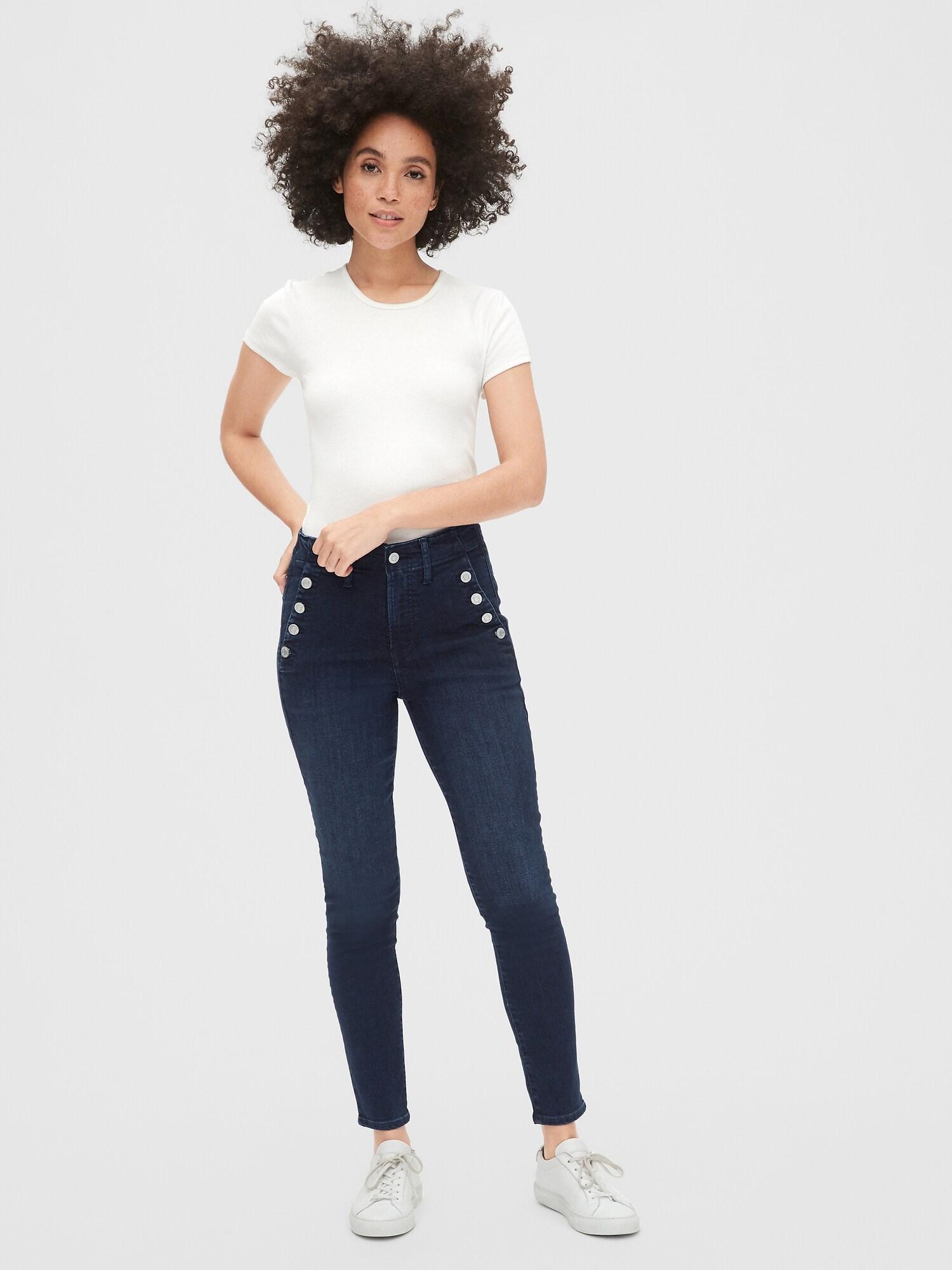 Gap Denim High Rise True Skinny Sailor 