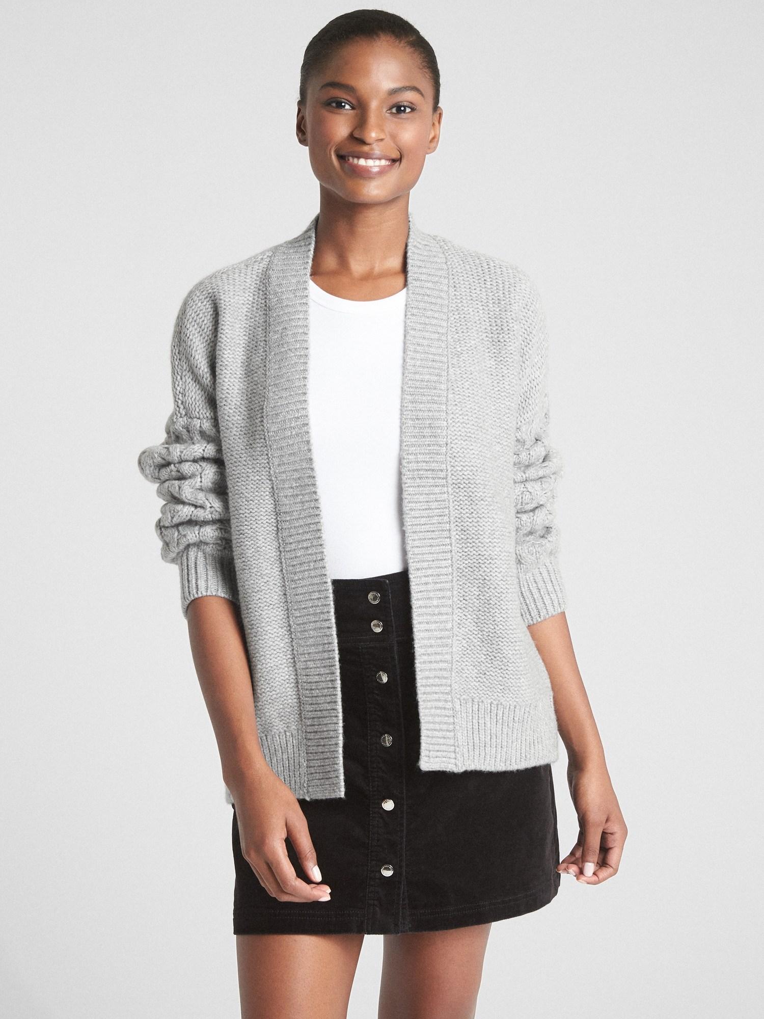gap gray cardigan