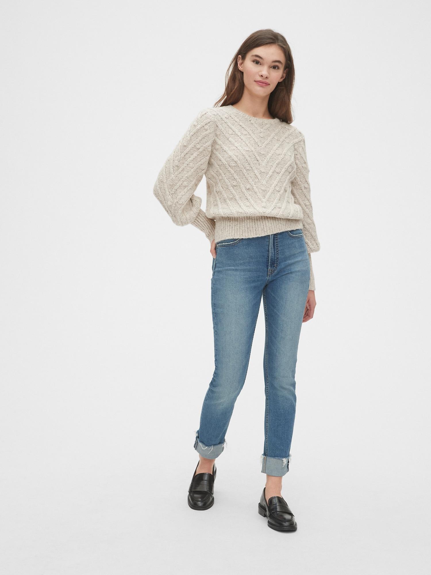 gap puff sleeve sweater