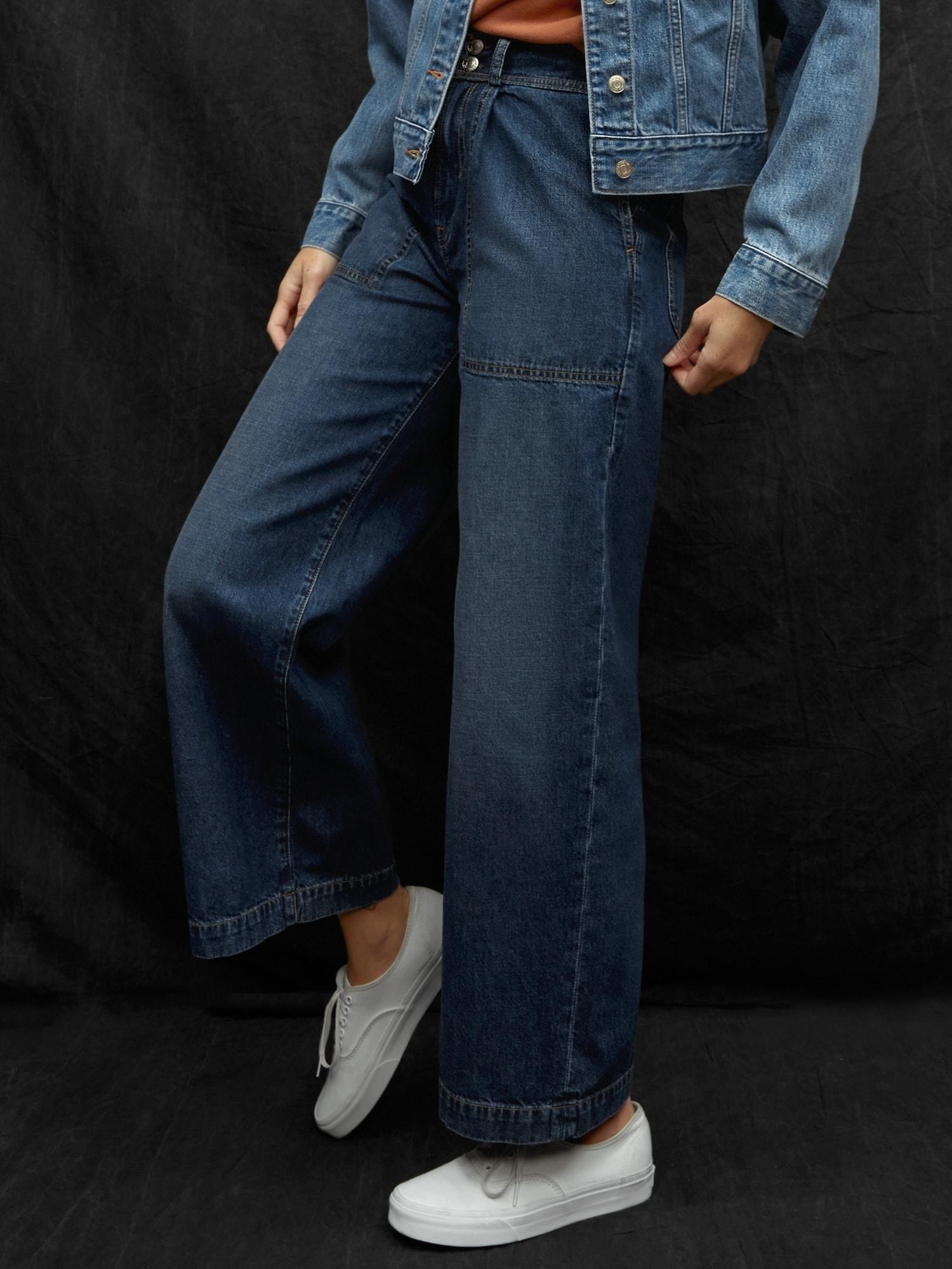 gap high rise wide leg jeans