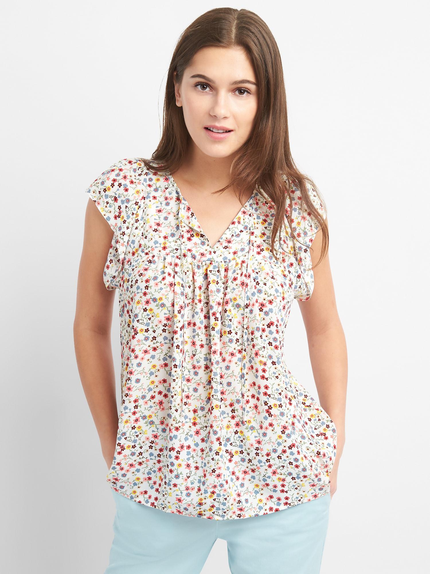 gap floral blouse