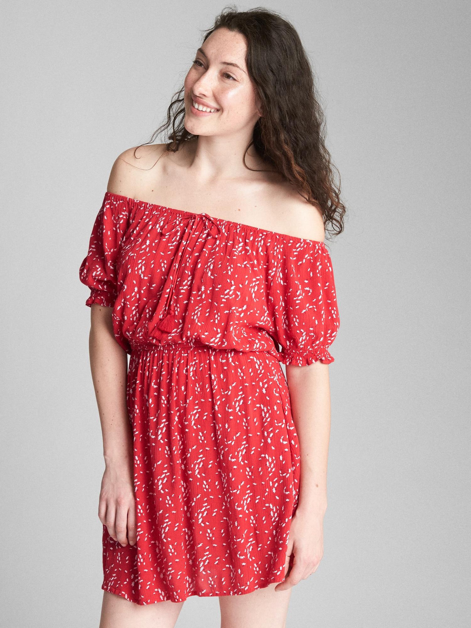 gap off the shoulder dress