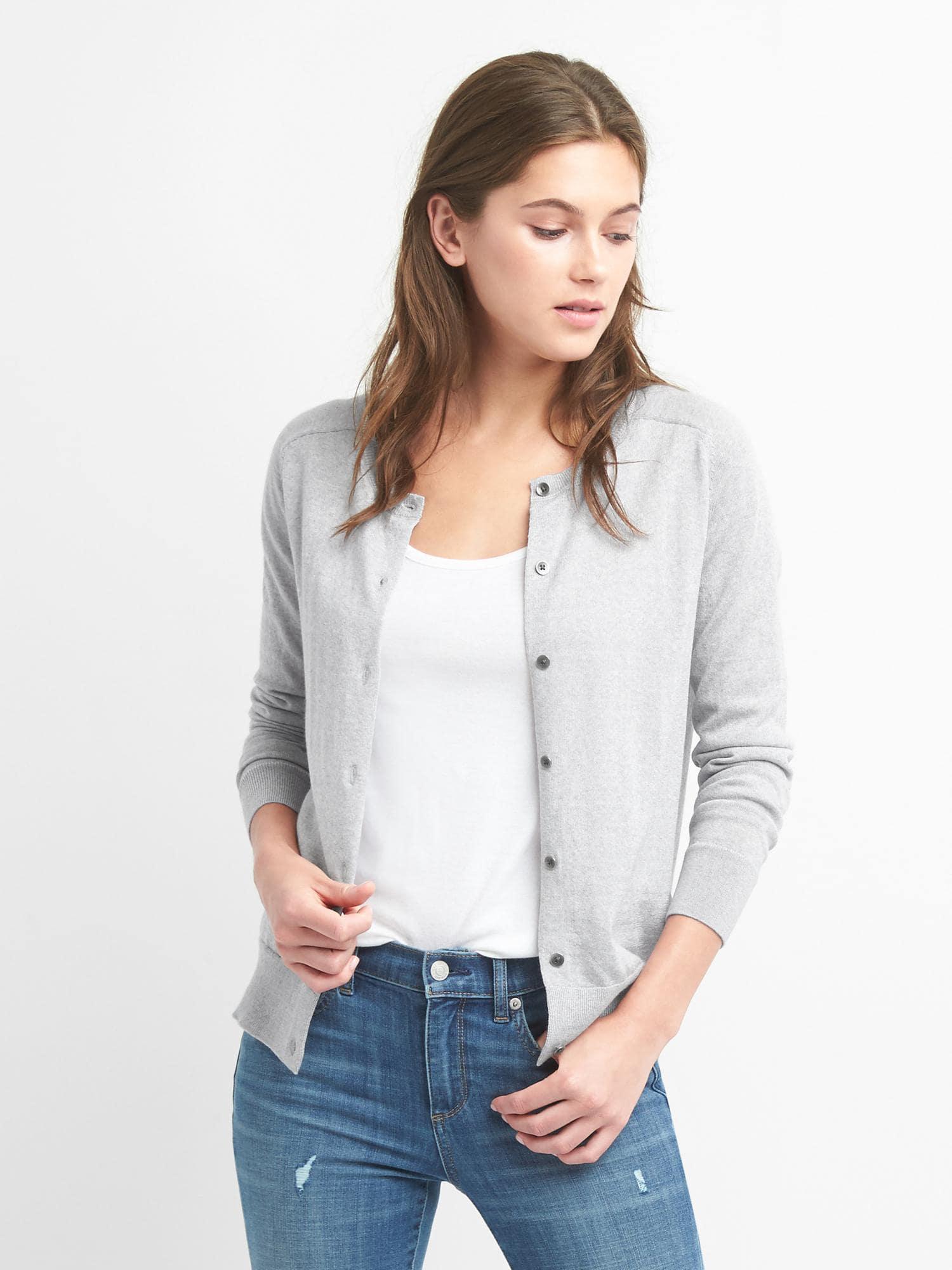 gap gray cardigan