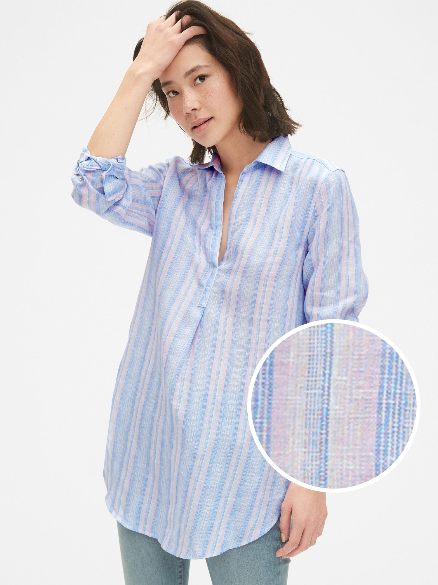 gap boyfriend shirt linen