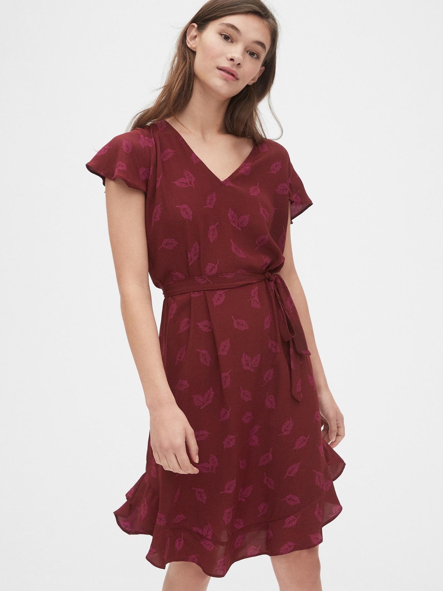 gap flutter sleeve dress