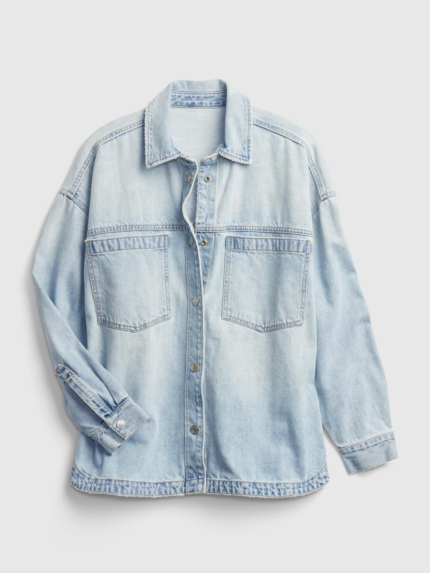 Gap Oversized Denim Shirt Jacket With 