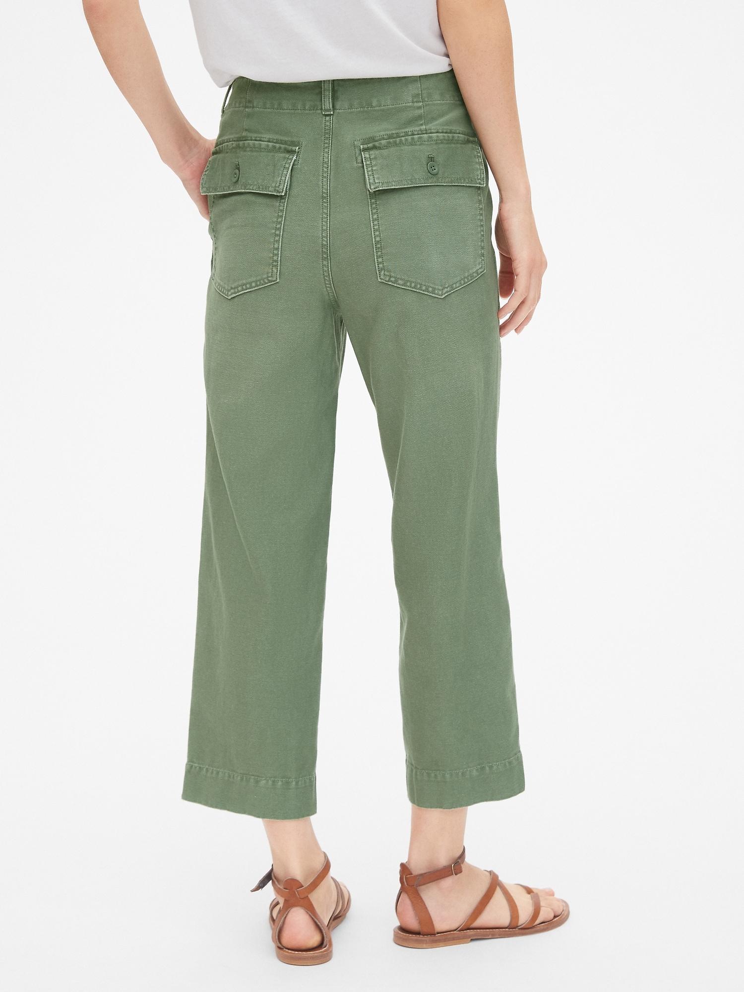 gap high rise straight crop