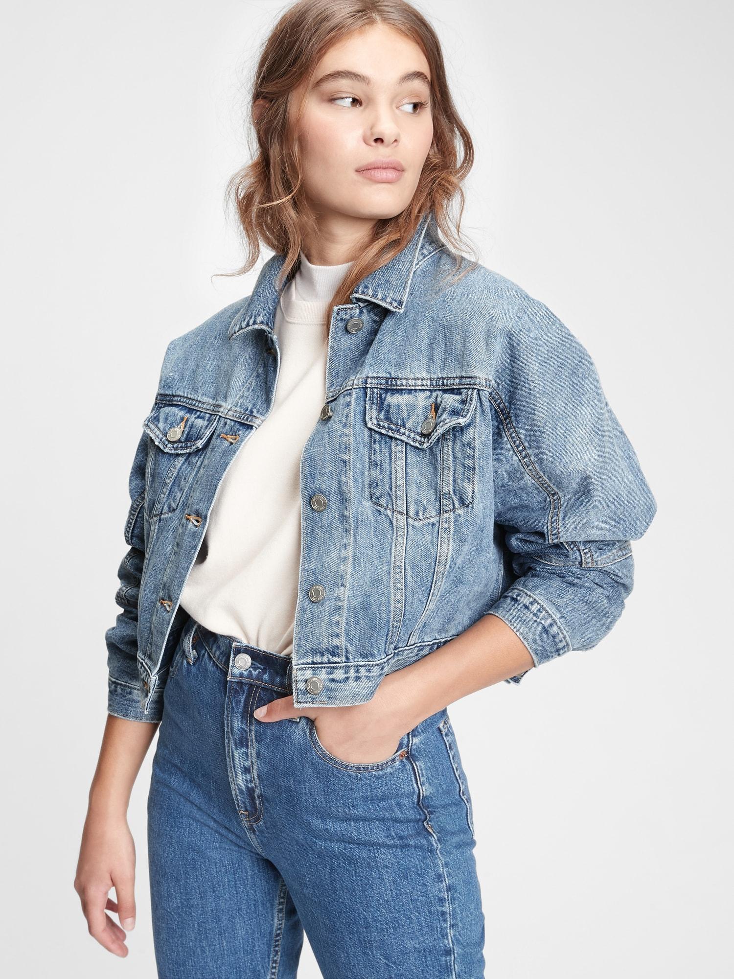 gap cropped jean jacket