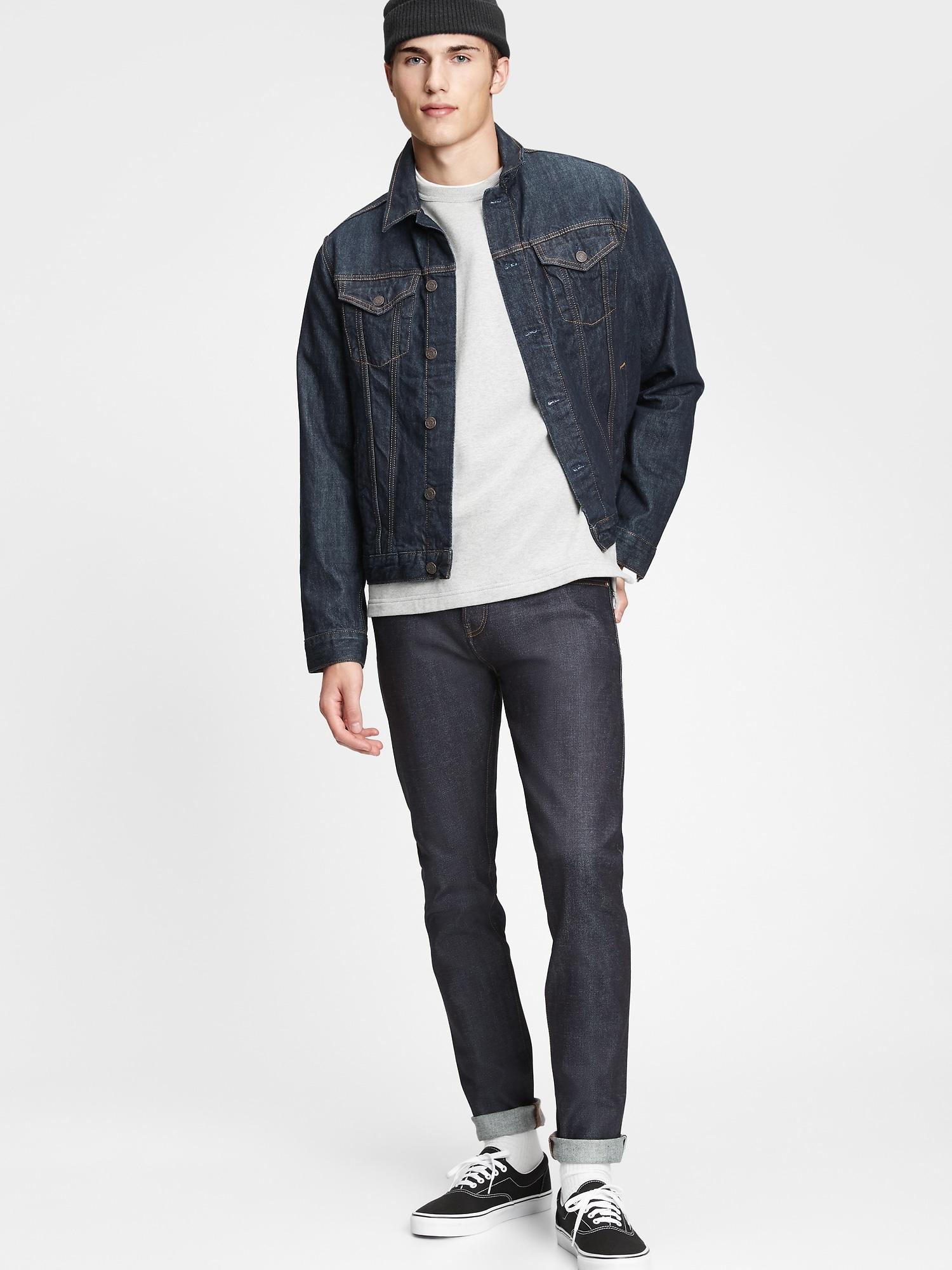 Gap Denim Selvedge Skinny Jeans With Flex in Blue for Men - Lyst