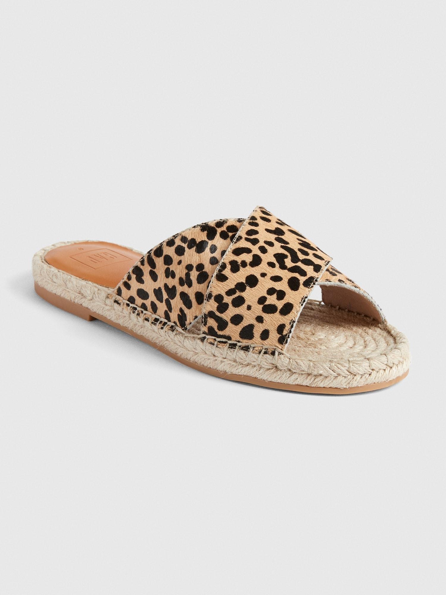gap leopard mules