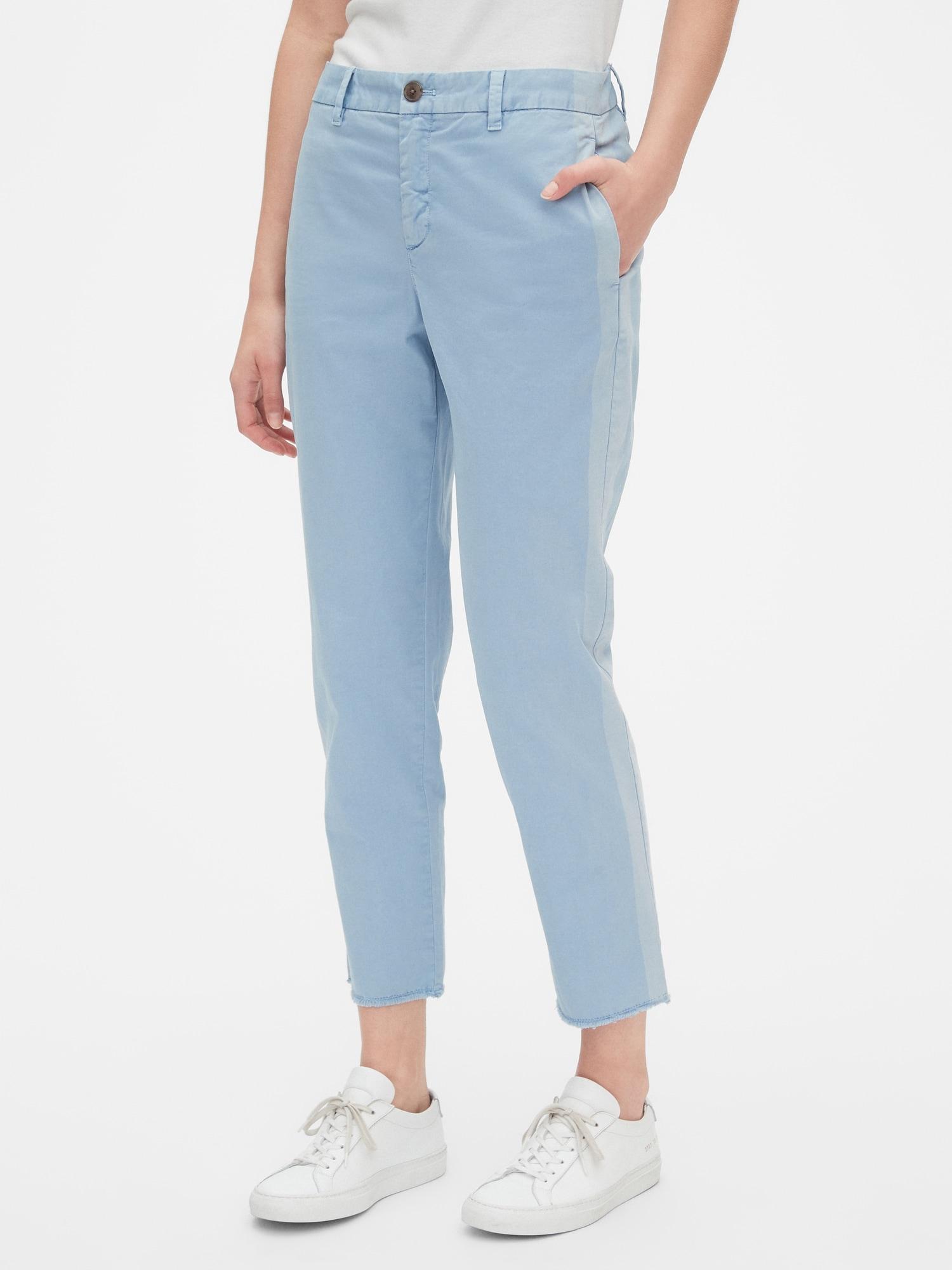 Girlfriend Side-stripe Chino Pants 