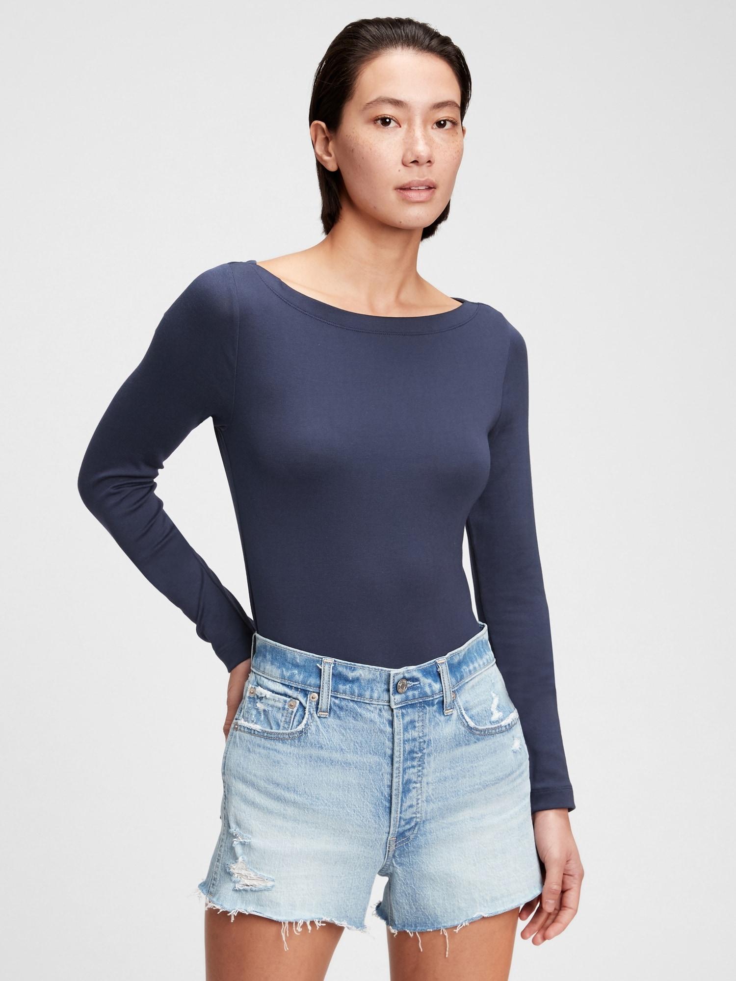 Gap Cotton Modern Boatneck T-shirt in 