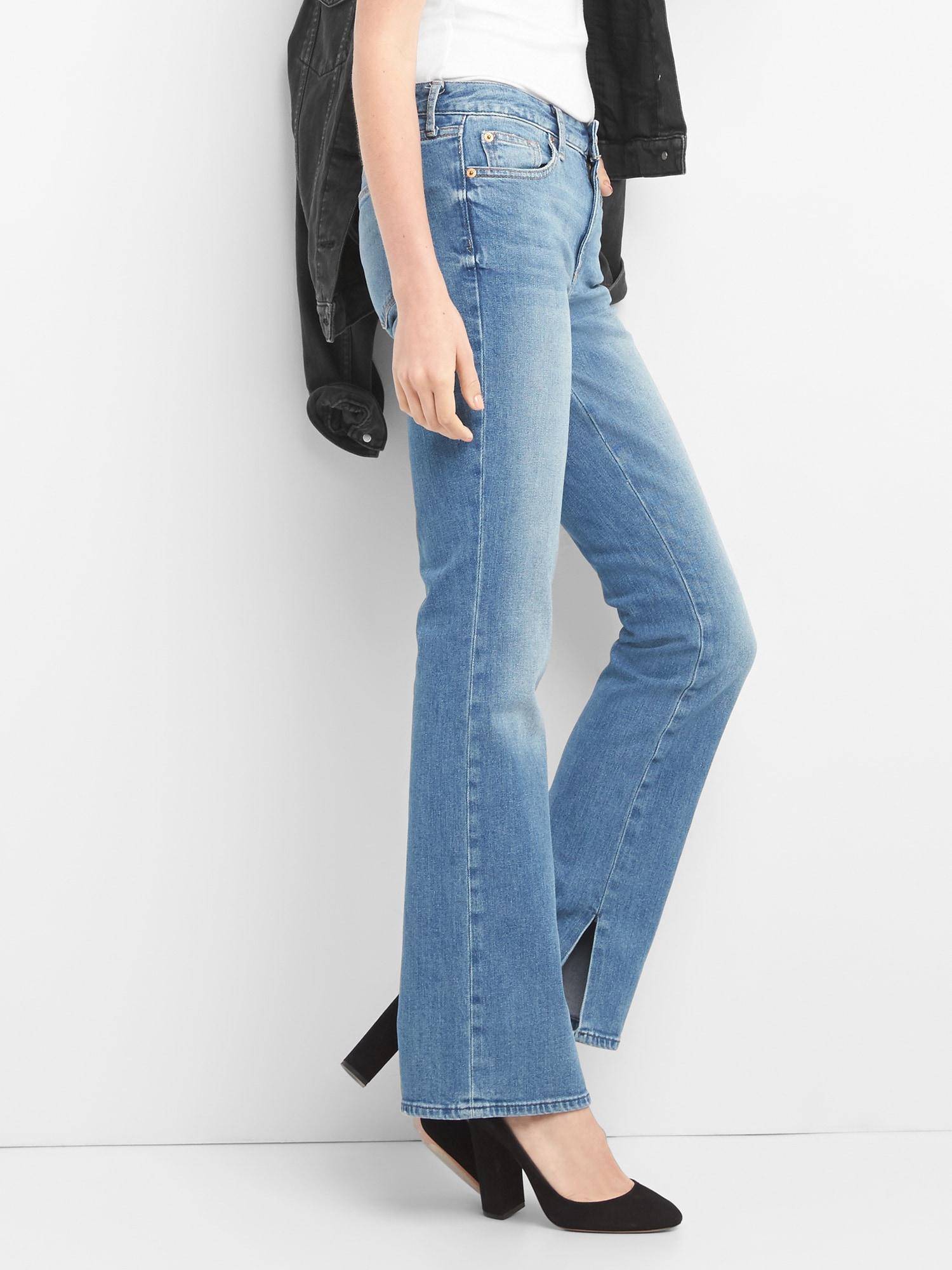 gap mid rise perfect boot jeans