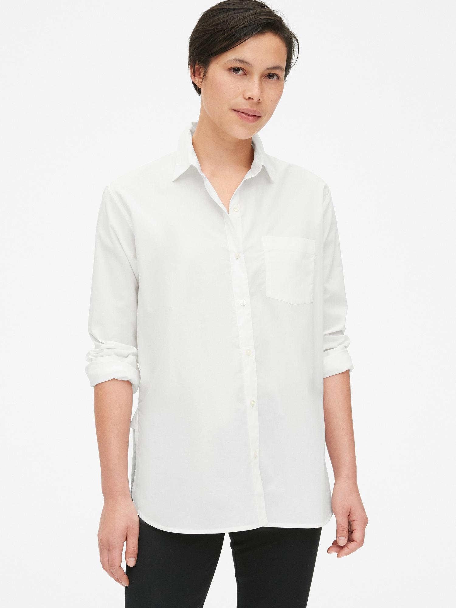 gap white button down shirt