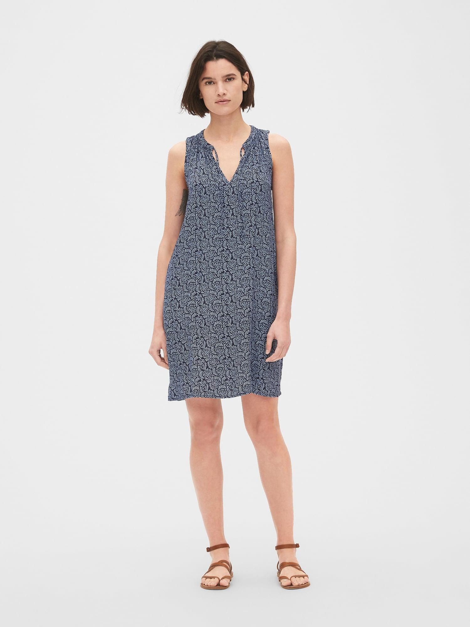 Tie neck swing dress Clearance