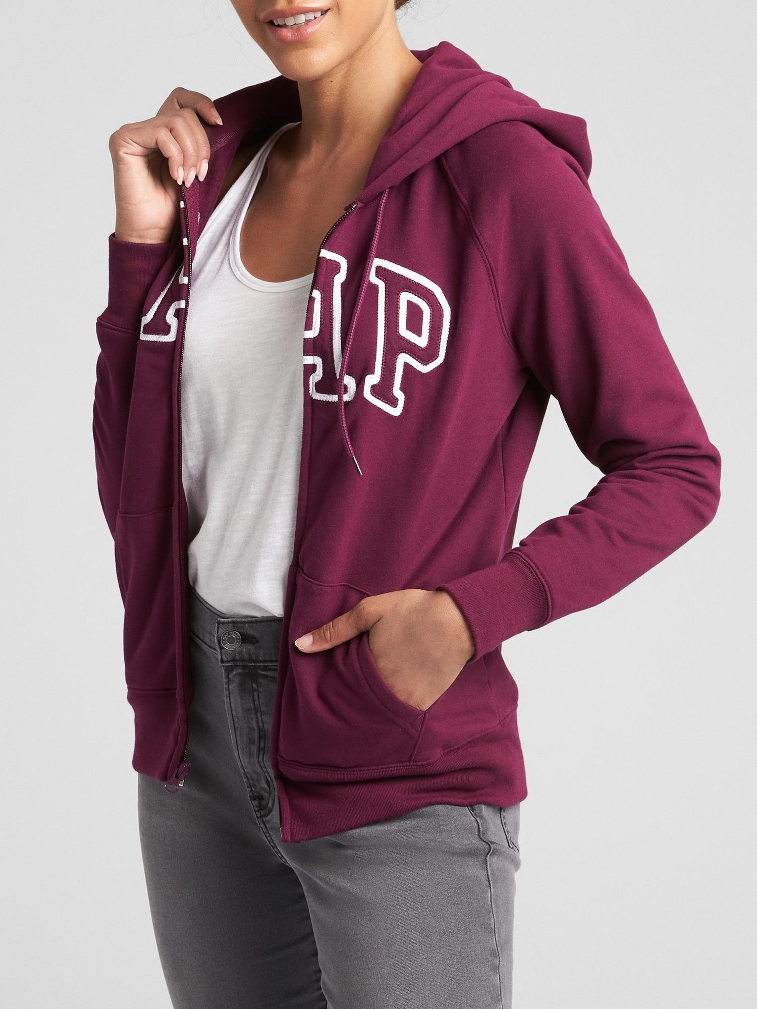 GAP Factory Gap Logo Zip Hoodie In Fleece in Purple - Save 45% - Lyst