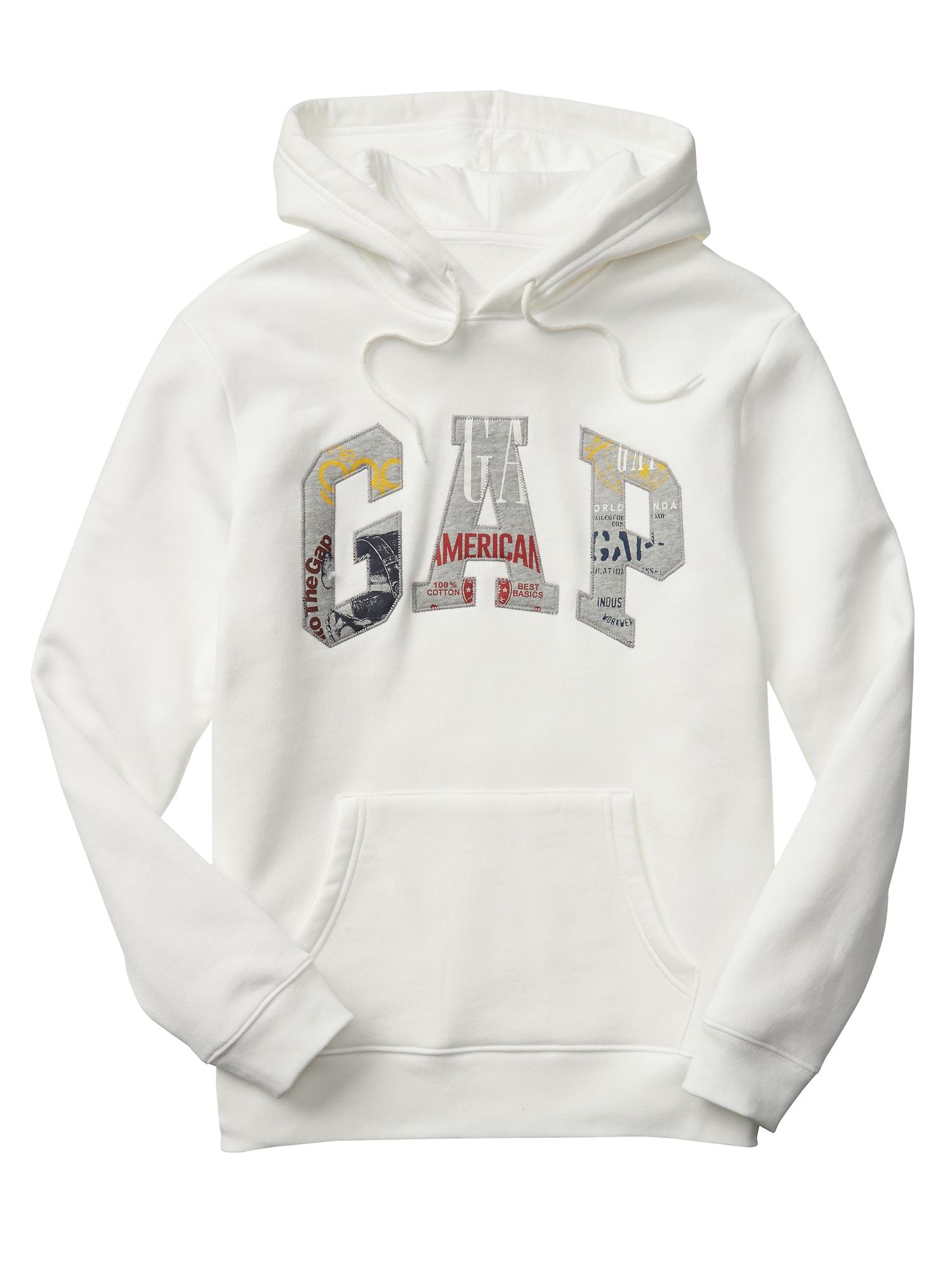 gap logo remix hoodie