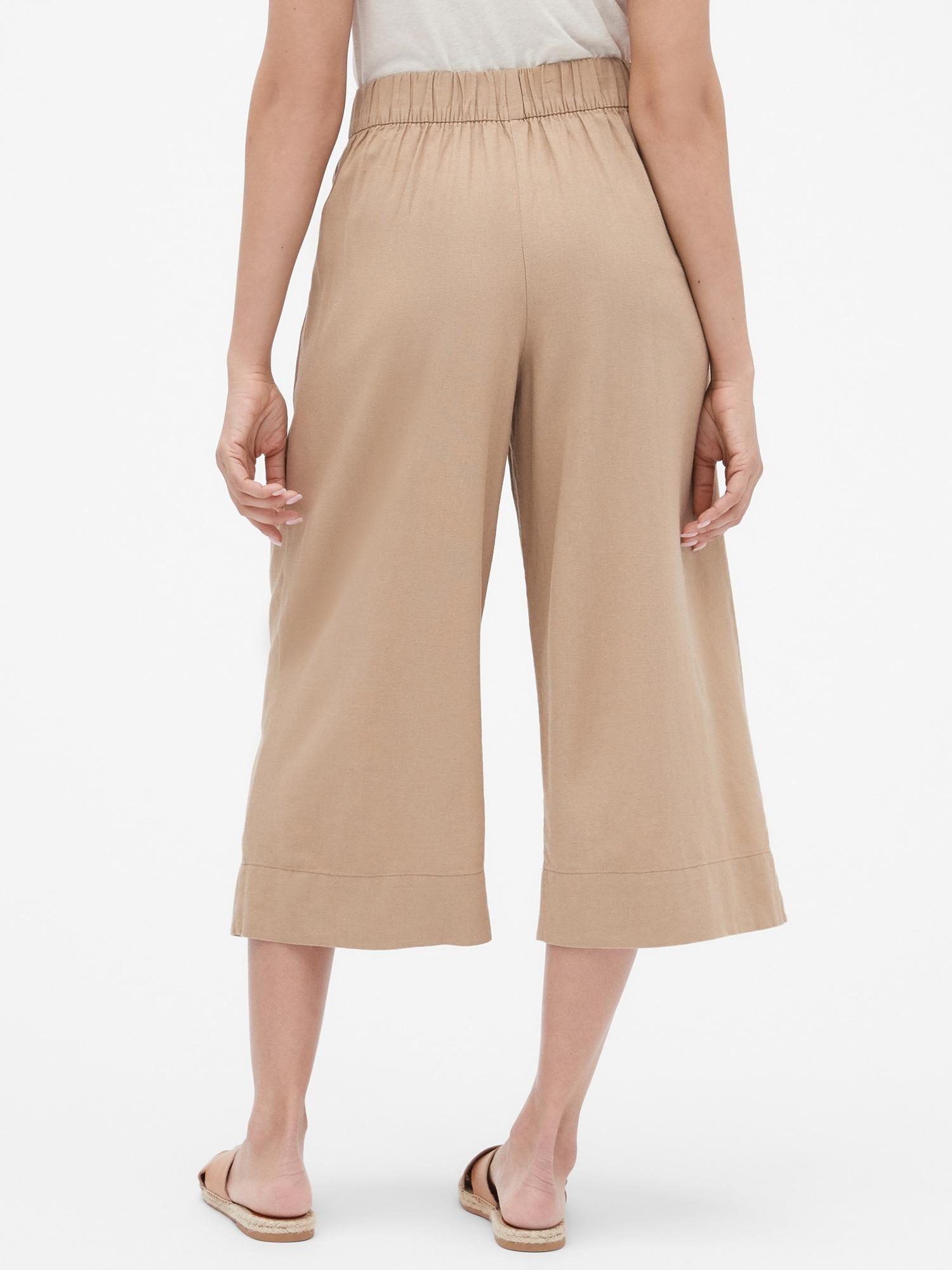 linen rayon blend pants