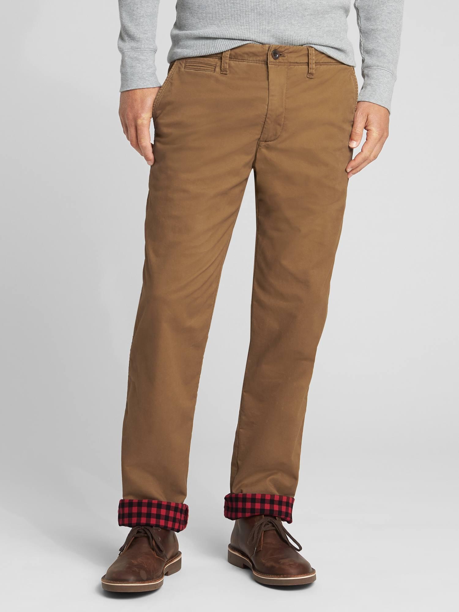 gap flannel lined pants