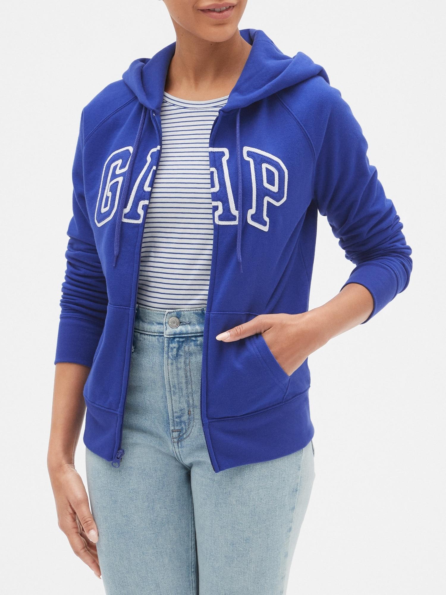 gap logo zip hoodie