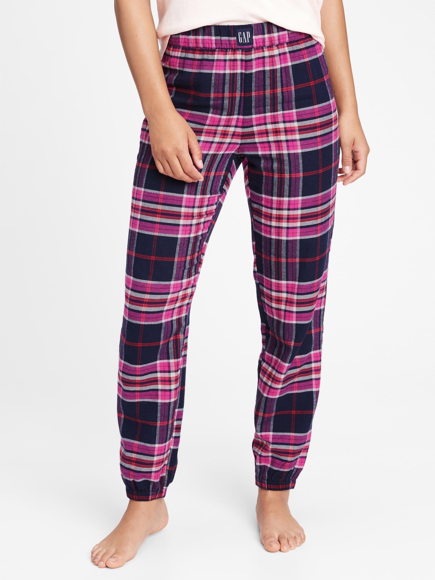 gap flannel joggers