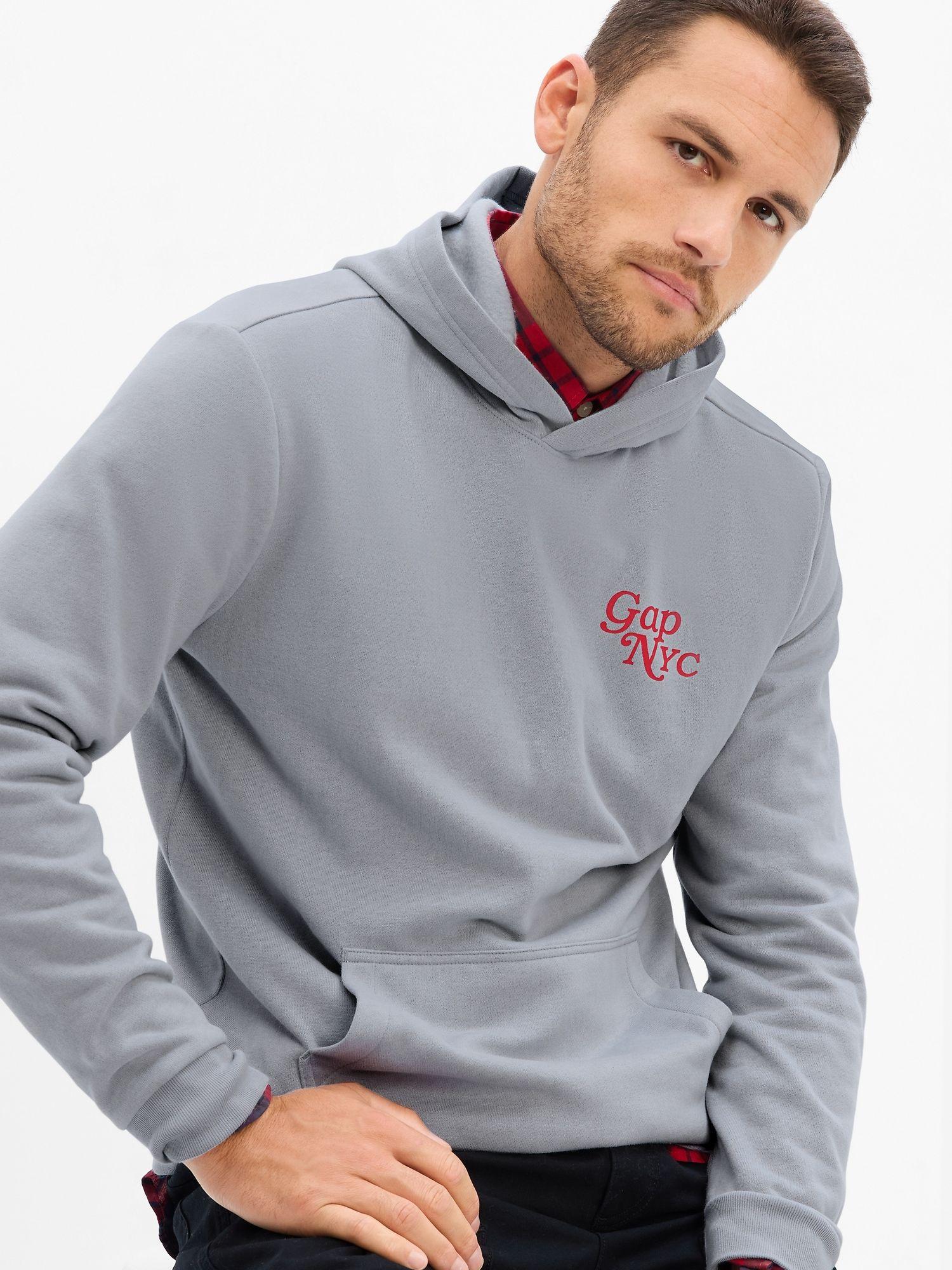 GAP Factory Gap Logo Vintage Soft Hoodie in Gray for Men | Lyst