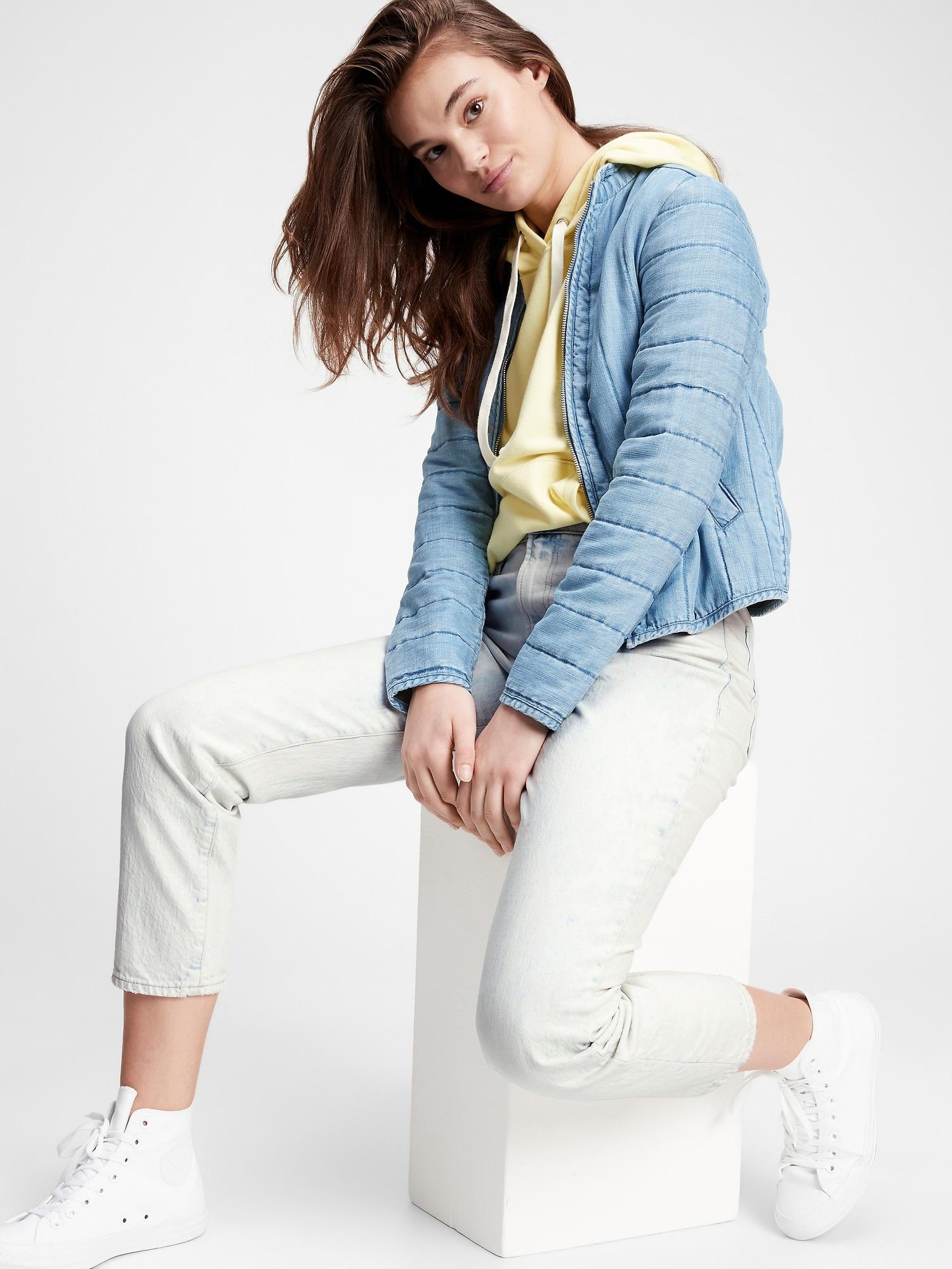 GAP Factory Denim Mid Rise Universal Slim Boyfriend Jeans - Lyst