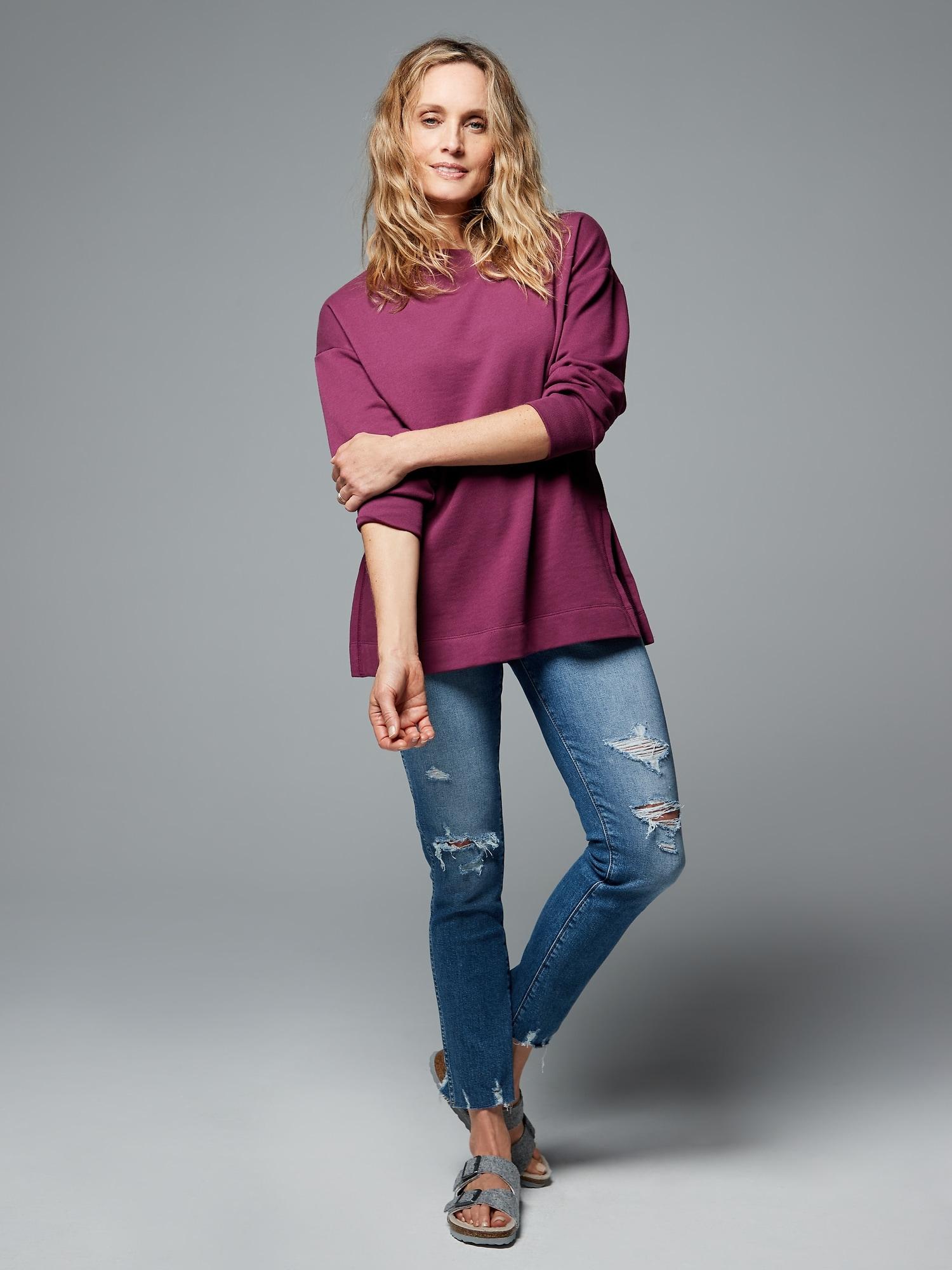 GAP Factory Cotton Tunic Sweatshirt in 