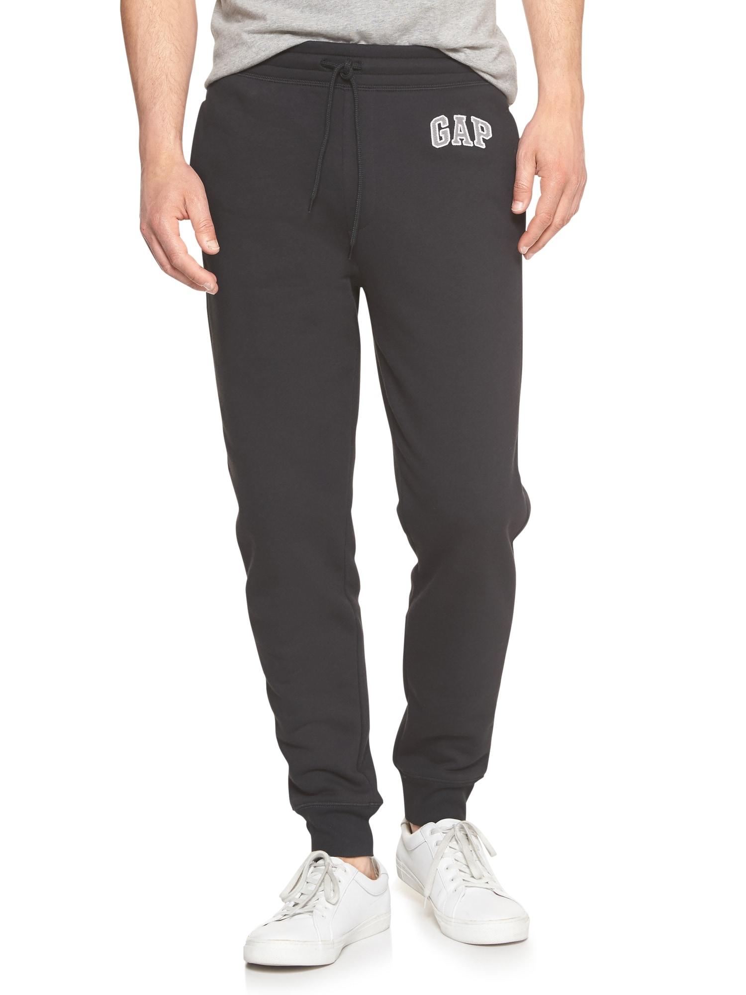 GAP Factory Gap Logo Fleece Pants in Black for Men - Lyst