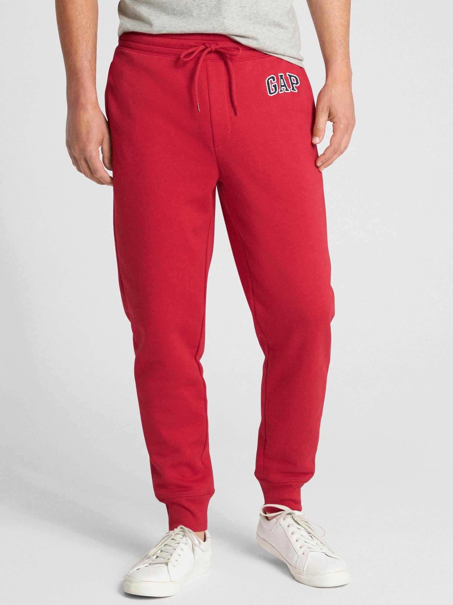 gap factory Crimson Red Gap Logo Fleece Pants