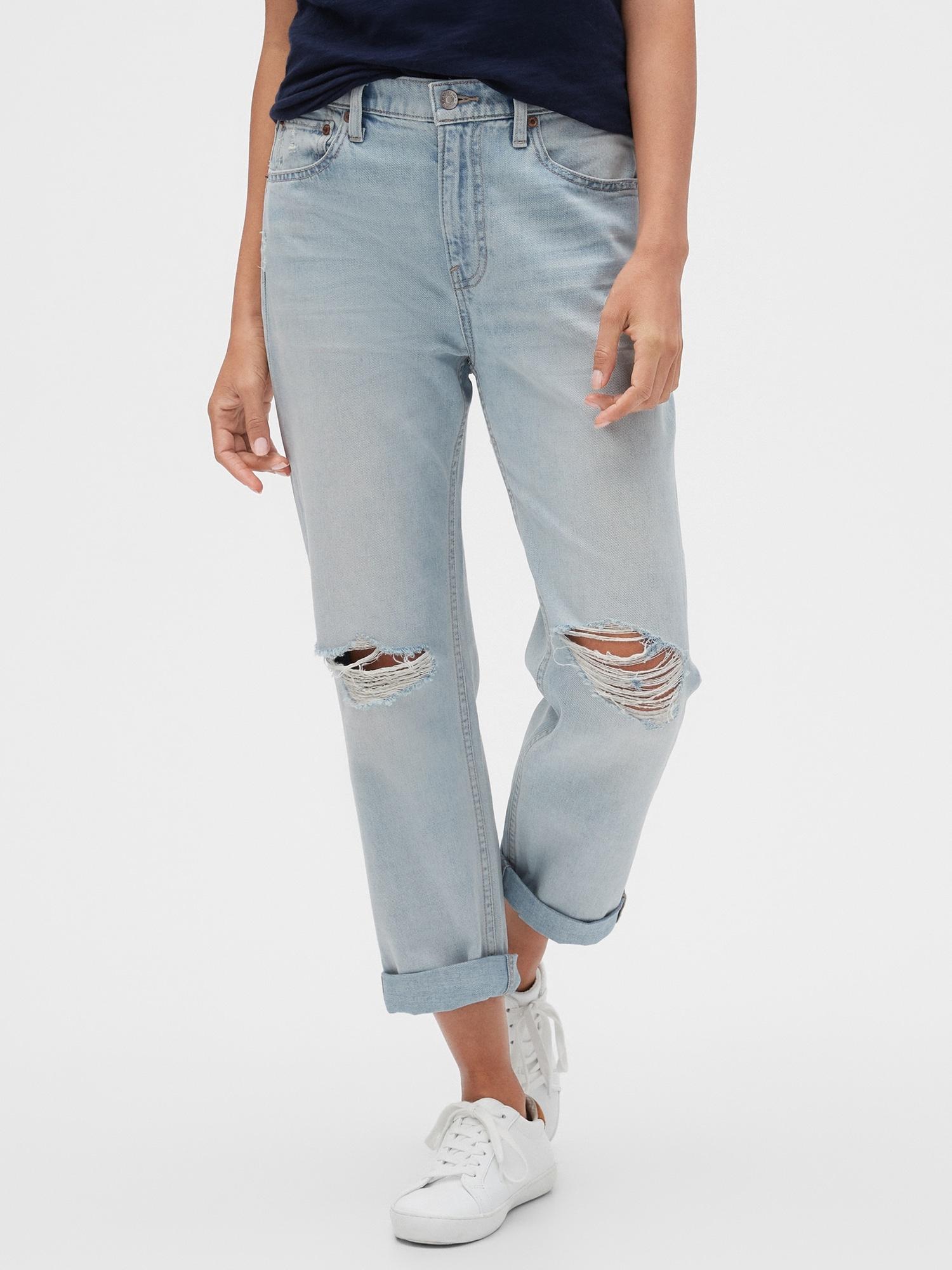 GAP Factory Denim Mid Rise Distressed 